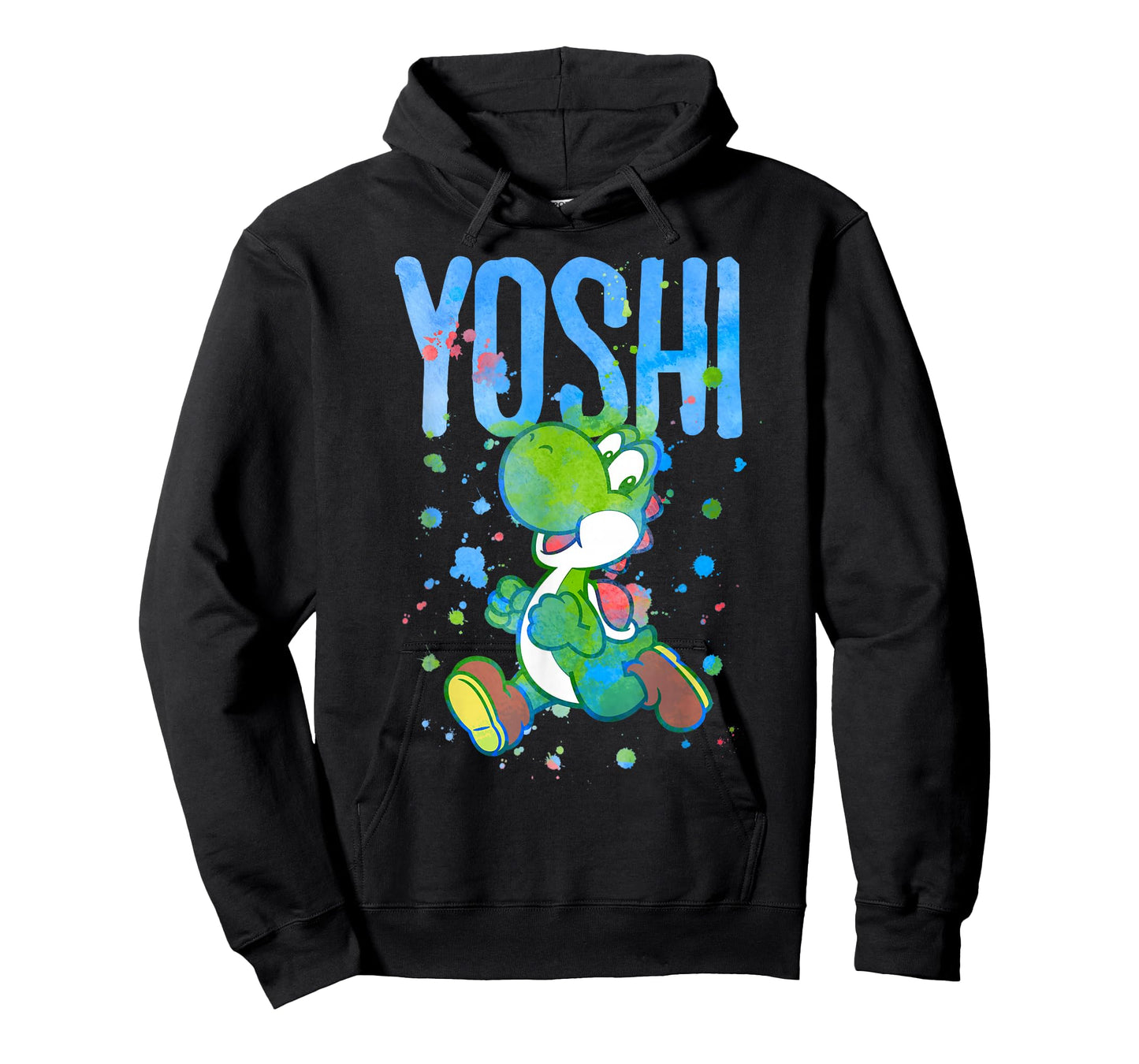 Nintendo Super Mario Yoshi Watercolor Splash Graphic T-Shirt