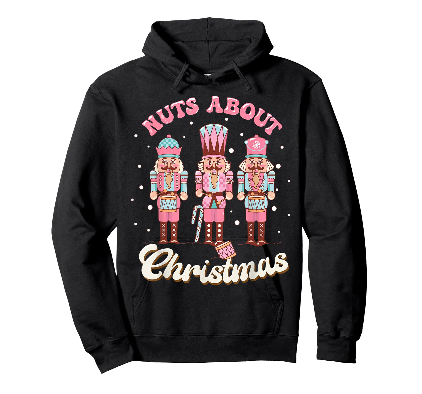 Groovy Retro Nuts About Christmas Holiday Xmas Nutcracker T-Shirt