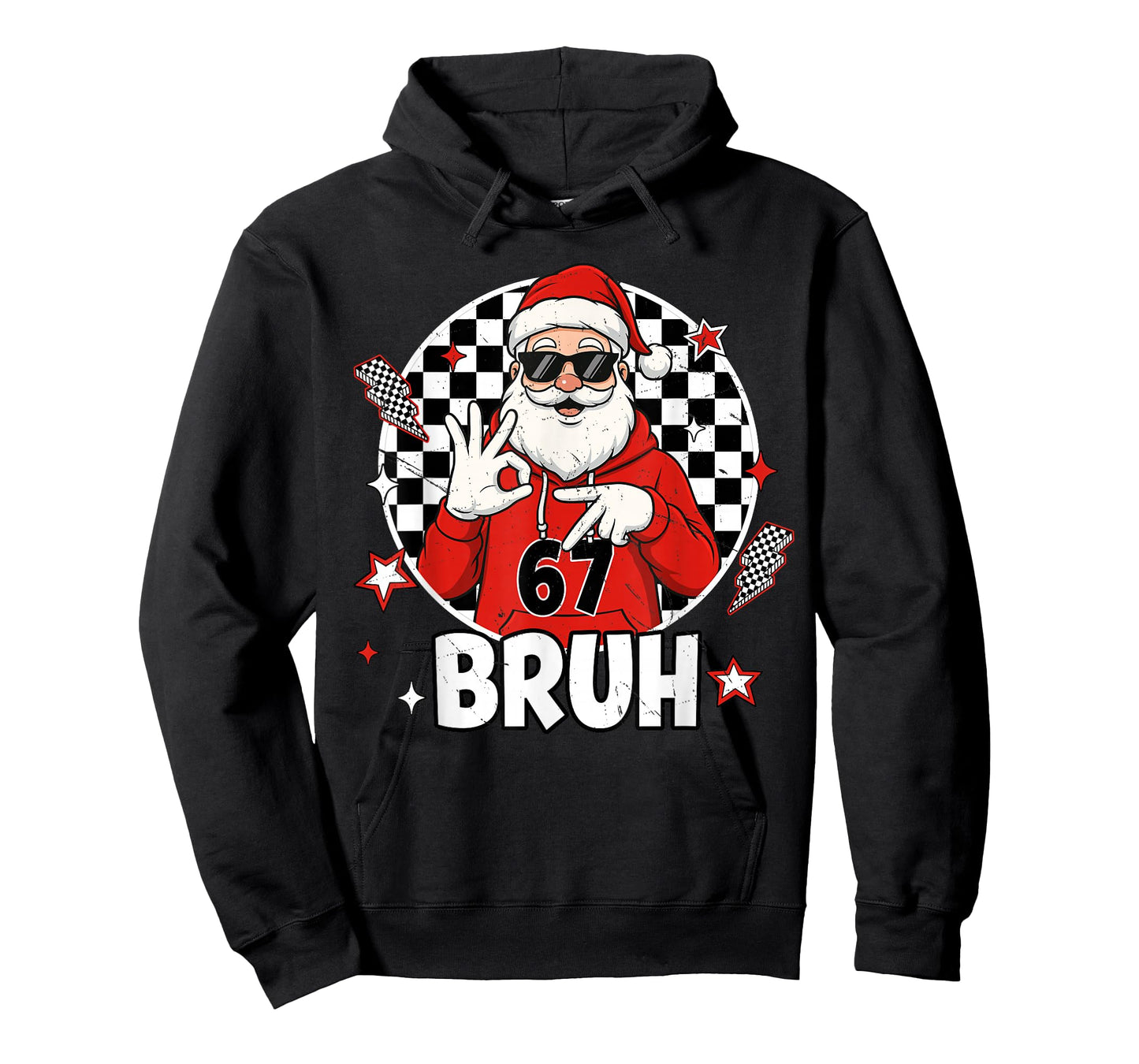 Funny 67 Meme Six Seven Christmas Bruh Santa Kids Boys Men T-Shirt