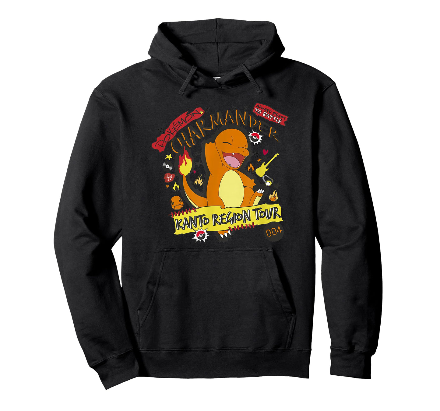 Pokémon Charmander 004 Kanto Region Tour Music Poster T-Shirt