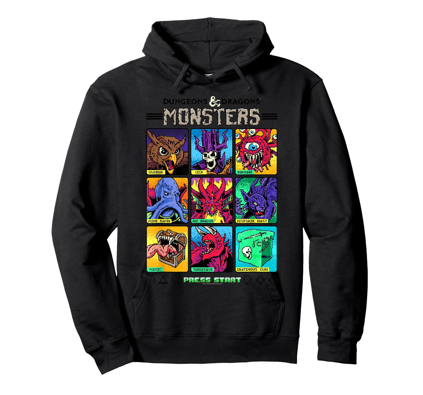Dungeons & Dragons Wizards of the Coast Monster Select Menu T-Shirt