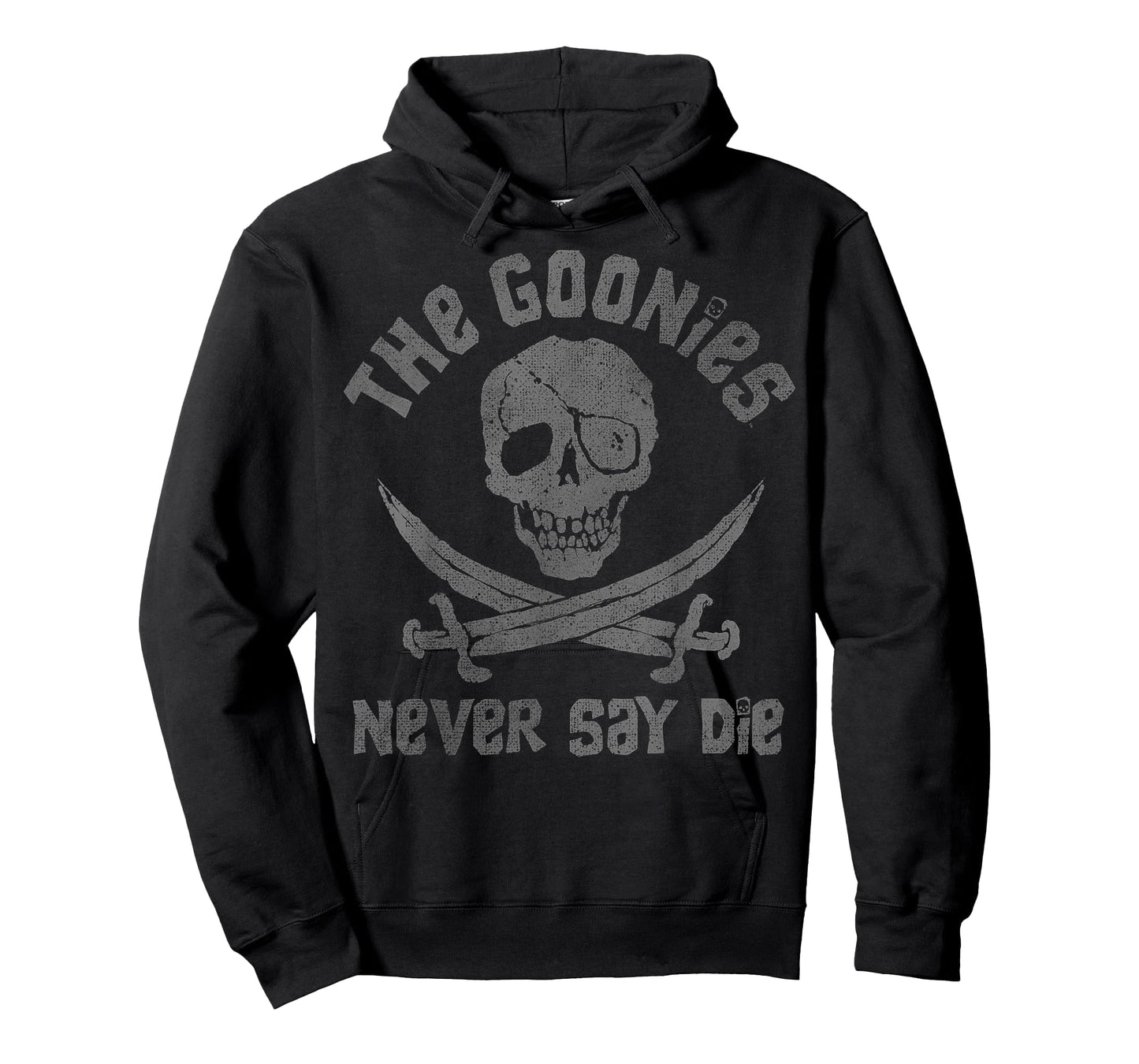 The Goonies Never Say Die Skull & Swords Distressed Logo T-Shirt