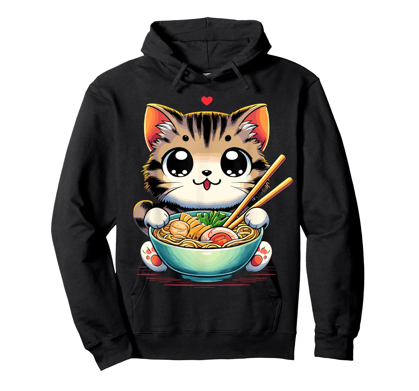 Cat Ramen Noodles Anime Kawaii Japanese Cat T-Shirt