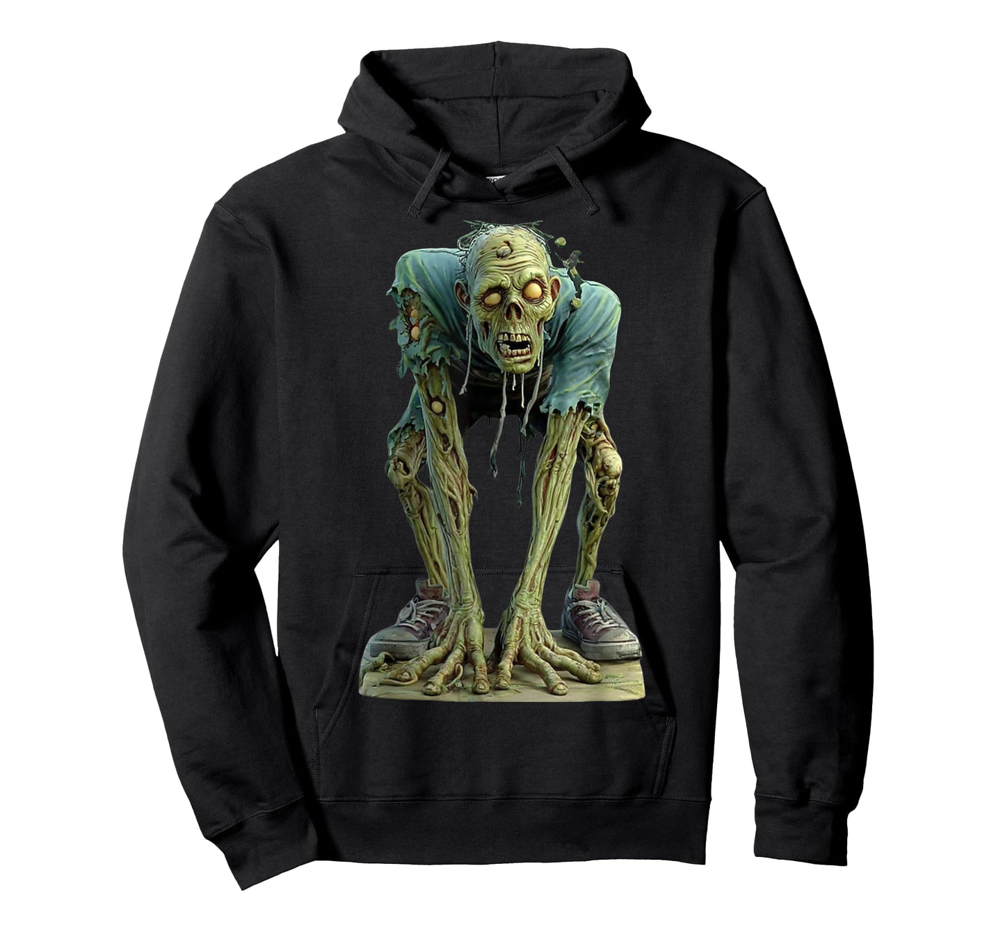 Creepy Zombie Graphic-Undead Horror Halloween Scary Monster T-Shirt