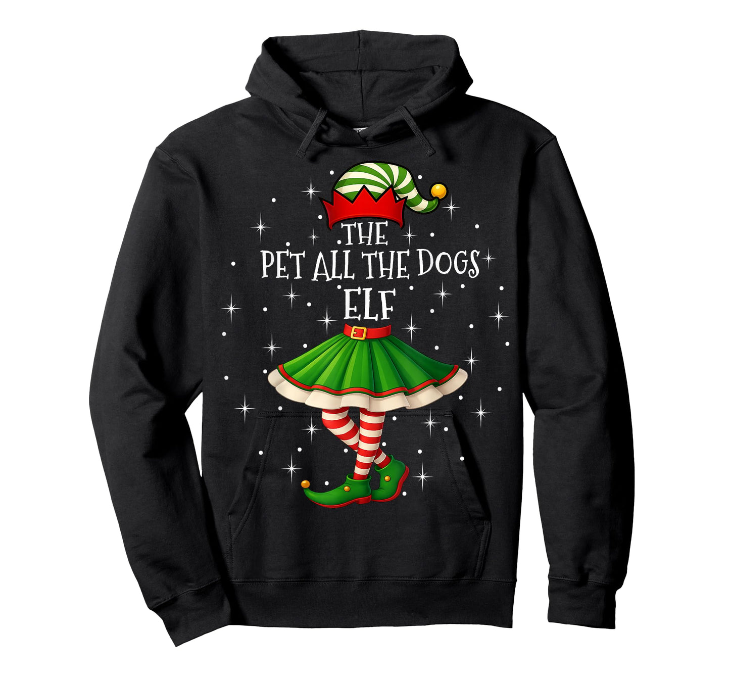 Pet All The Dogs Elf Christmas Family Women Girls Xmas Party T-Shirt