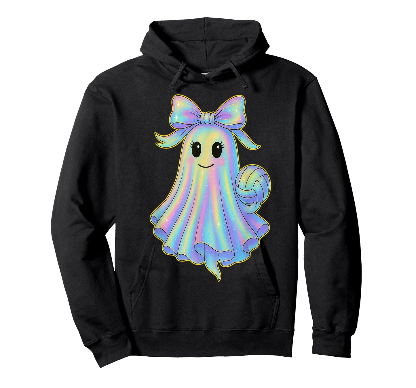 Volleyball Ghost Lover Pastel Halloween Coquette Bow T-Shirt