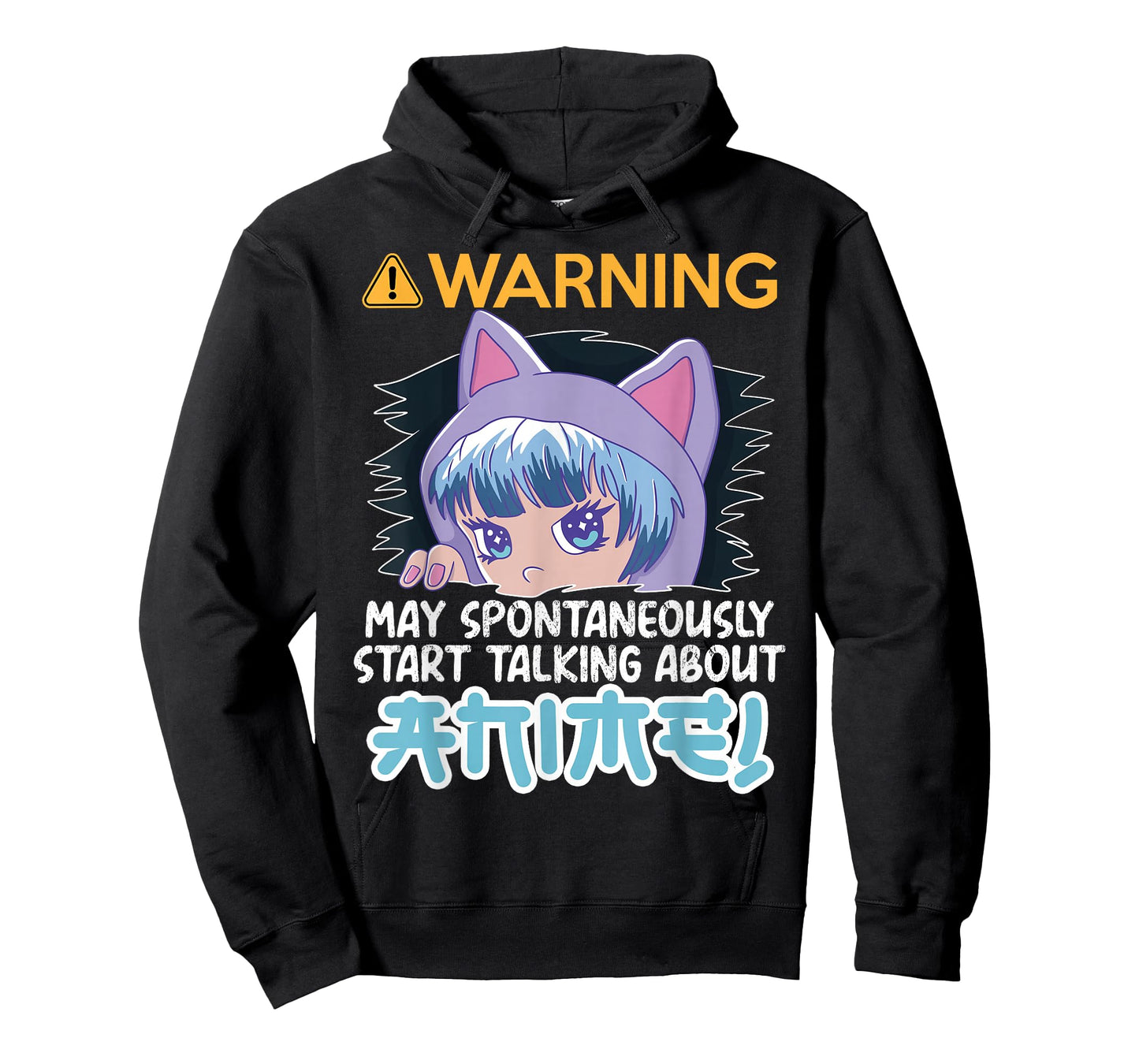 Warning May Spontaneously Talk About Anime Teen Manga Girl T-Shirt