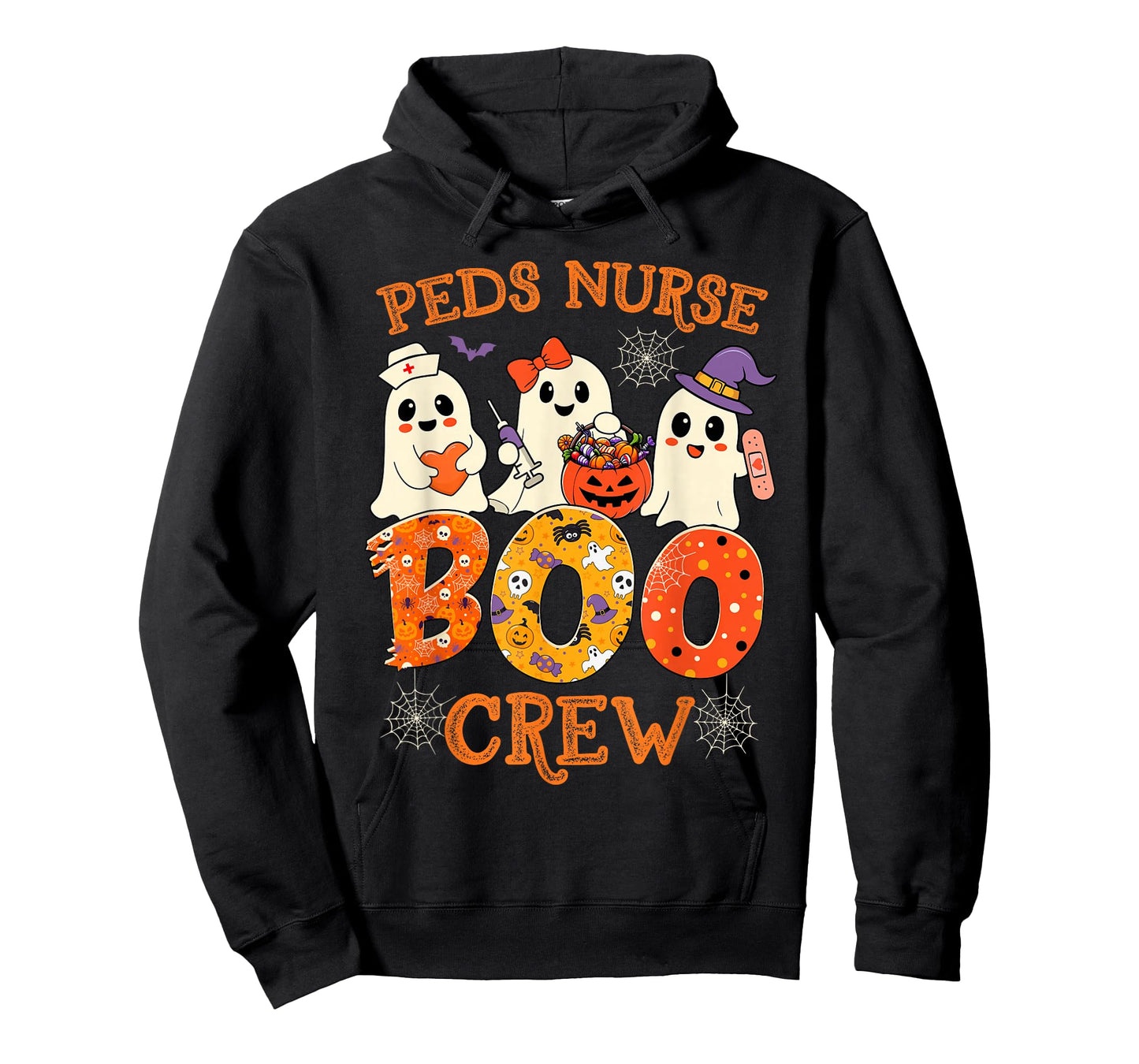 PEDS Nurse Boo Crew Funny Ghost Halloween Spooky Costume T-Shirt