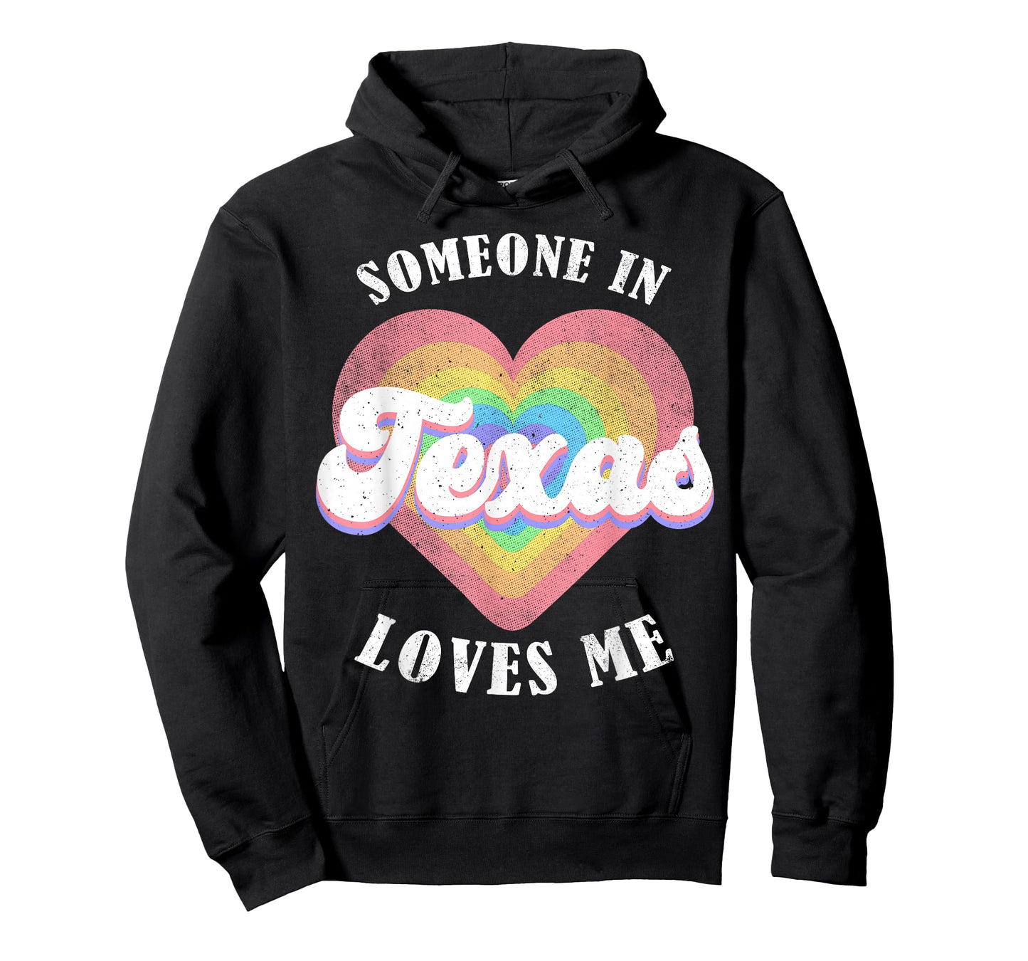 Someone in Texas Loves Me Heart Retro Groovy T-Shirt