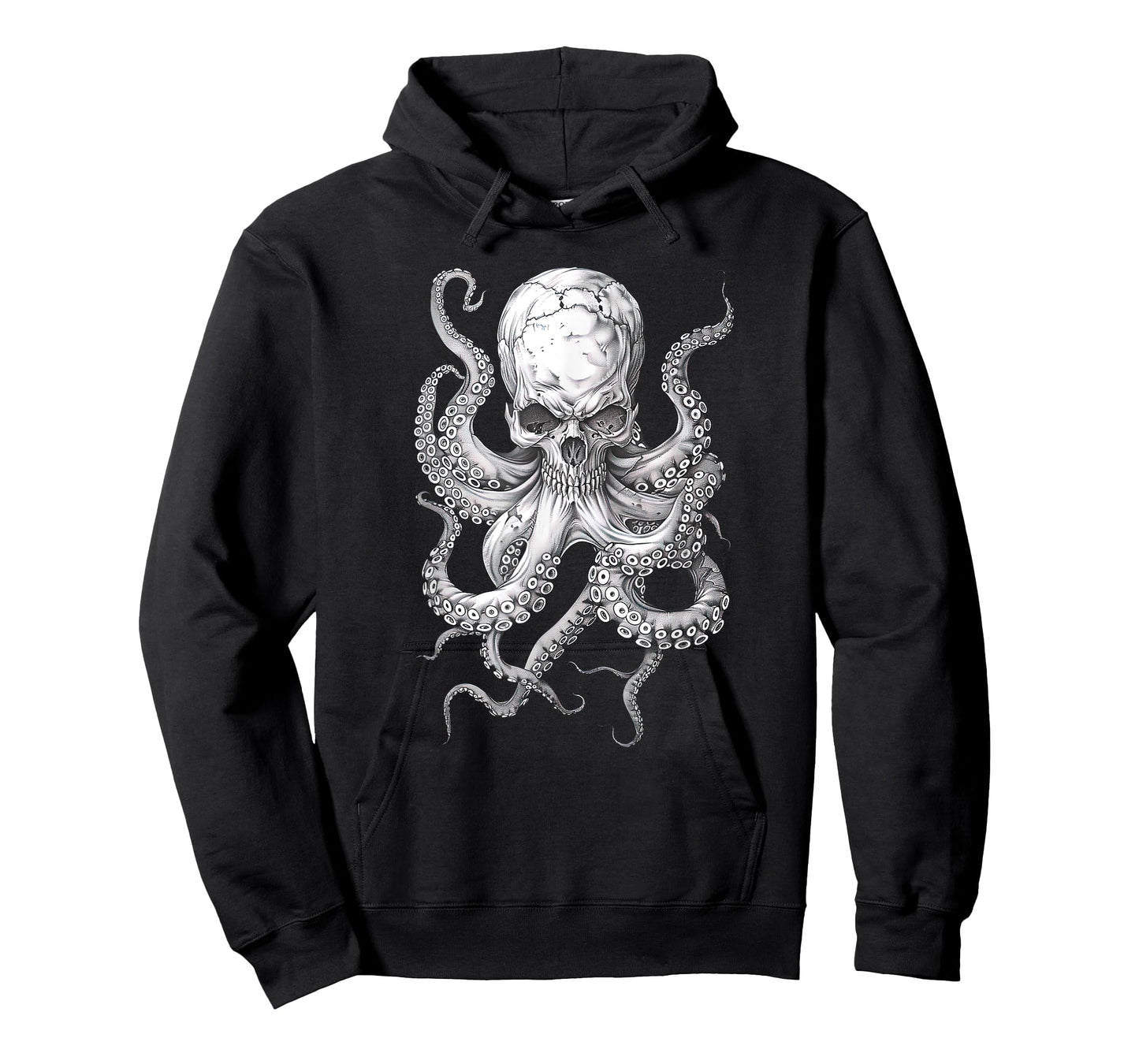 Vintage Skull Octopus Kraken Ocean Monster Goth Grunge Art T-Shirt
