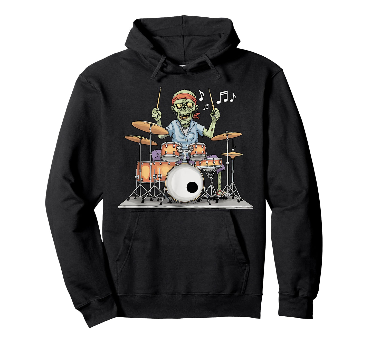 Drum Drumming Music Instrument Funny Zombie Drummer T-Shirt