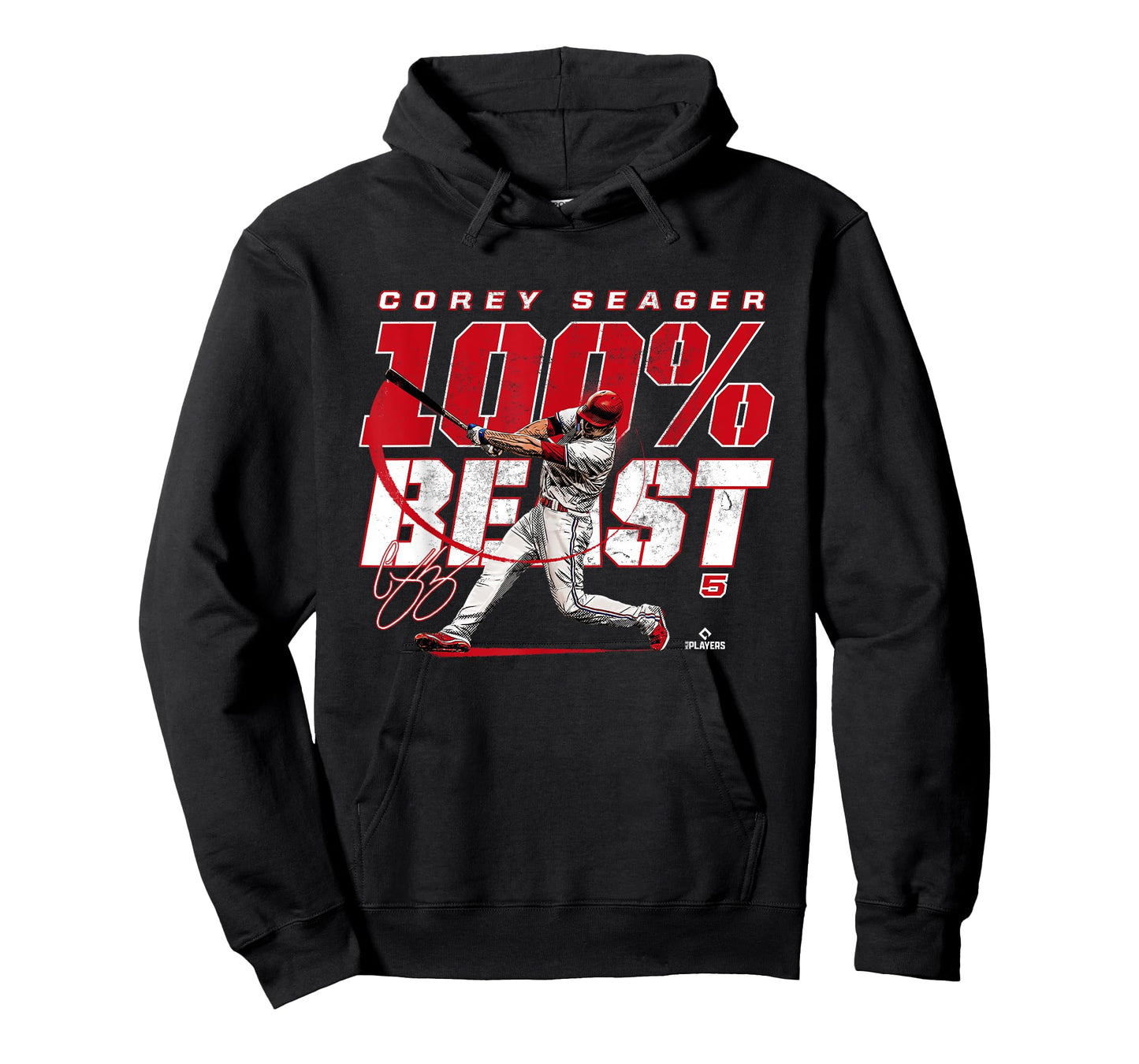100 Percent Beast Corey Seager Texas MLBPA T-Shirt