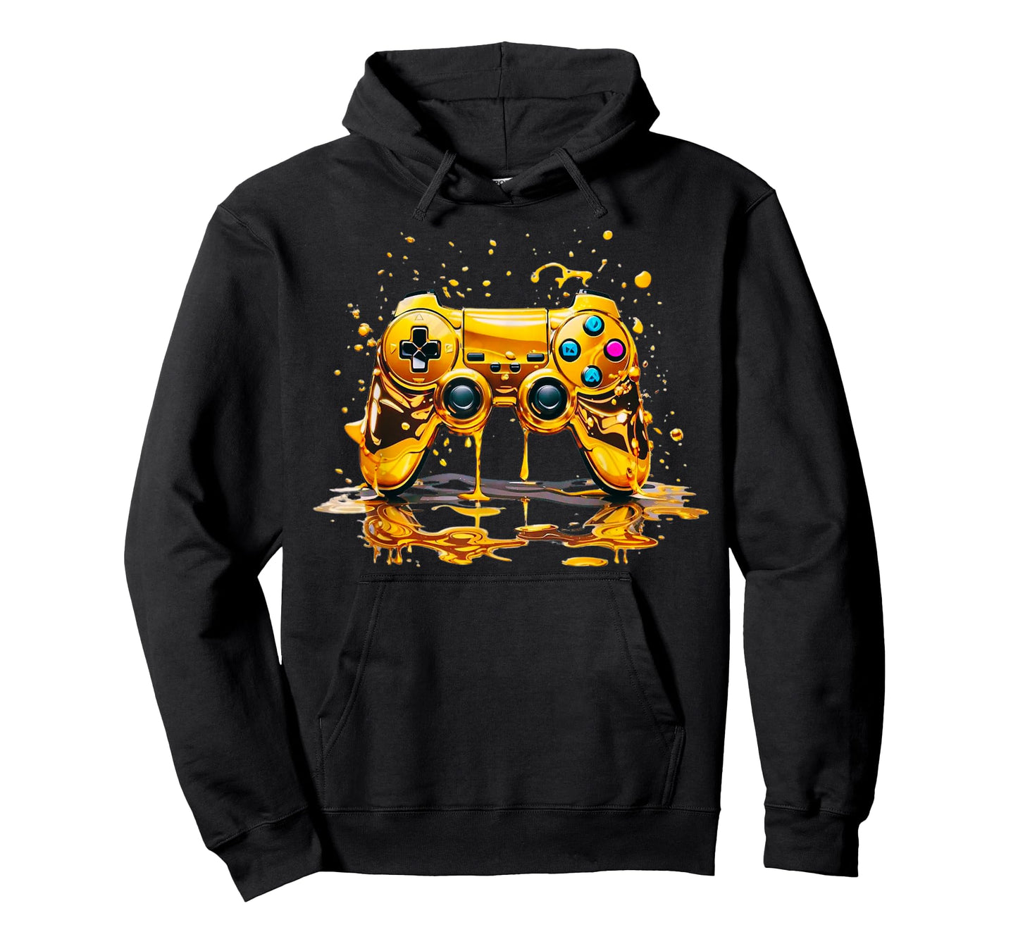 Gold Splash Video Game Controller Golden Gamer Gaming T-Shirt
