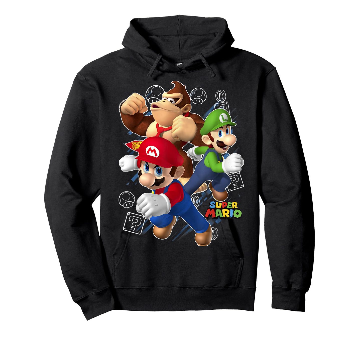 Super Mario Donkey Kong Mario Luigi Action Pose T-Shirt