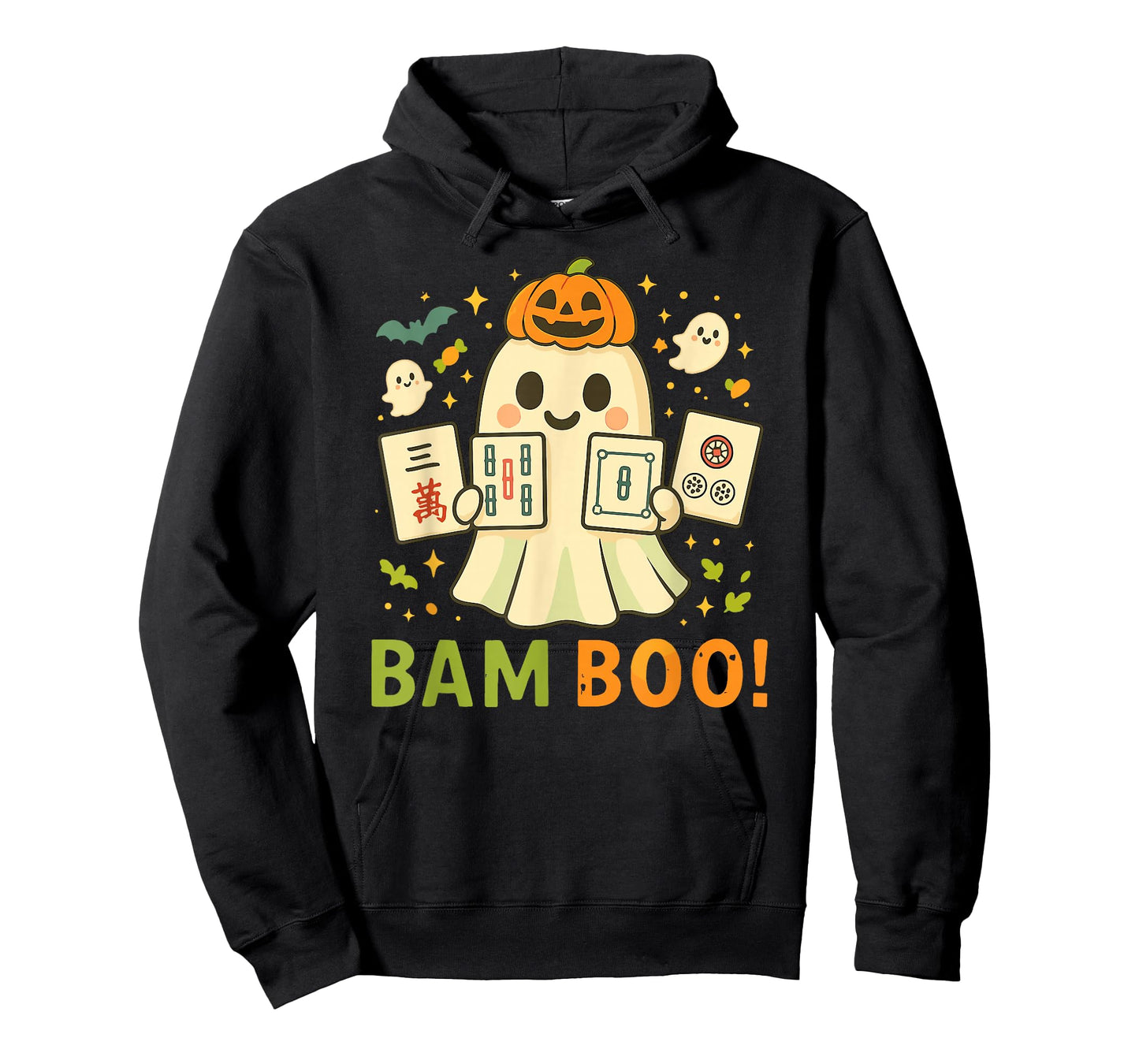 Halloween Ghost Playing Mahjong Spooky Boo Funny Costume T-Shirt