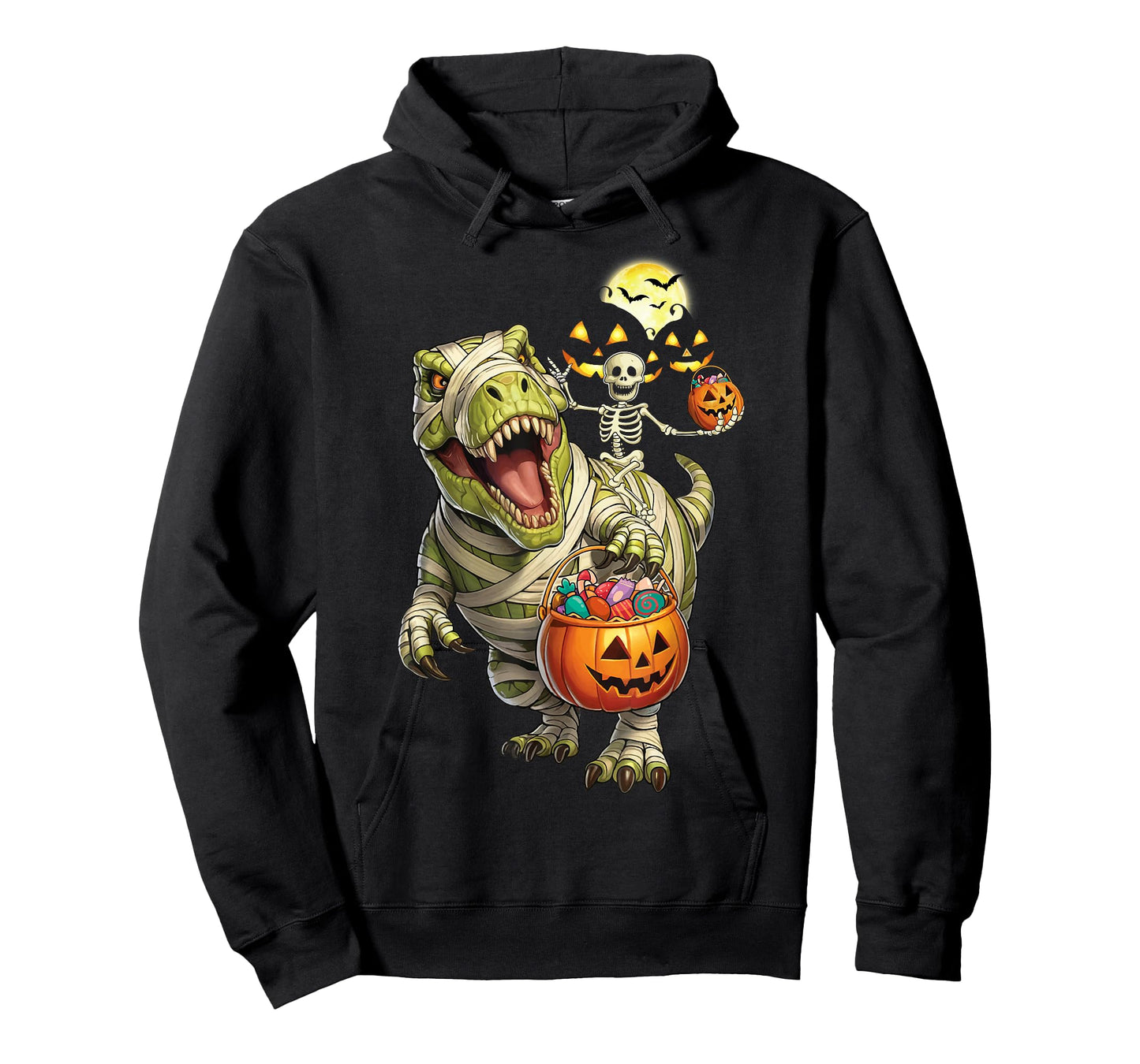 Dinosaur Halloween Skeleton Riding Mummy T Rex Costume T-Shirt