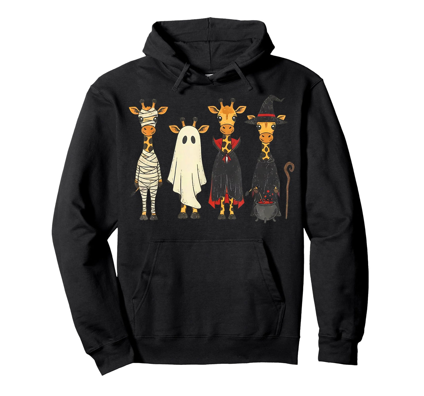 Spooky Ghost Giraffe Halloween Funny African Animal Lover T-Shirt