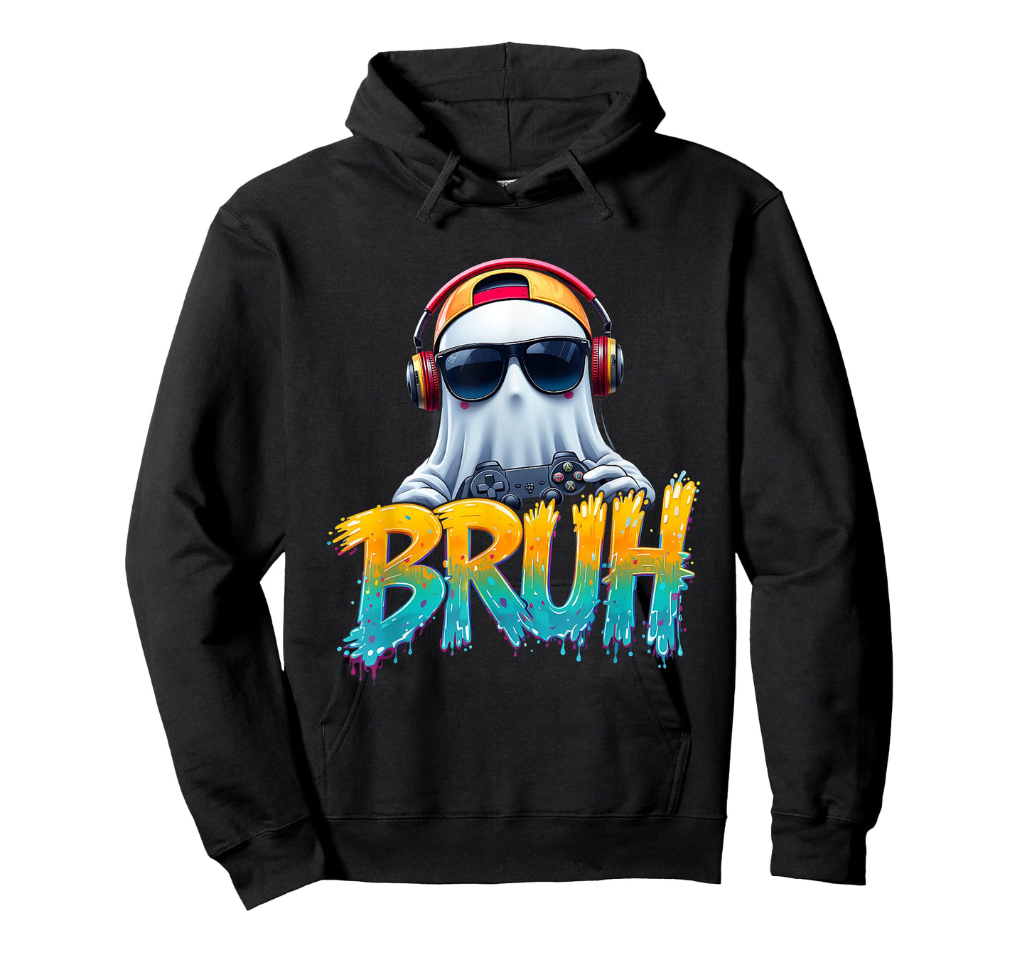 Retro Halloween Gaming Controller Skeleton Video Game Bruh T-Shirt