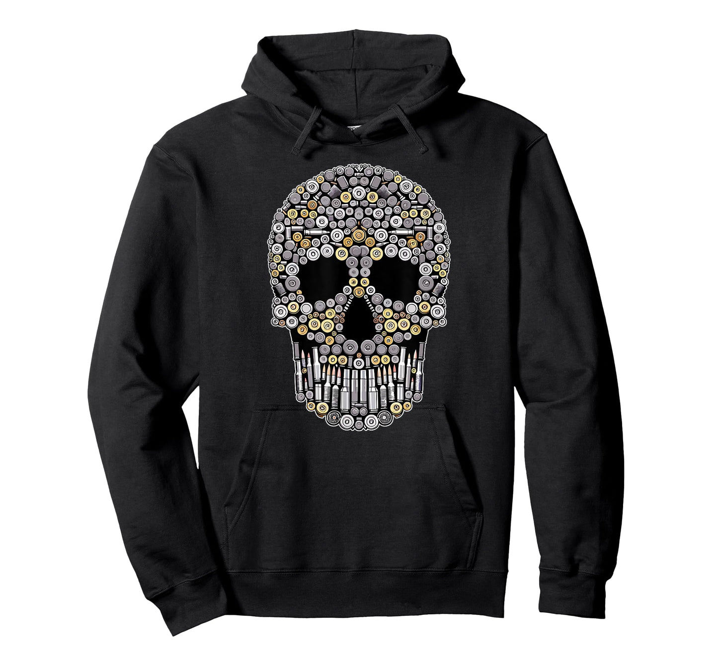 American Patriot Skull Second Amendment Bullets Shells Gun T-Shirt