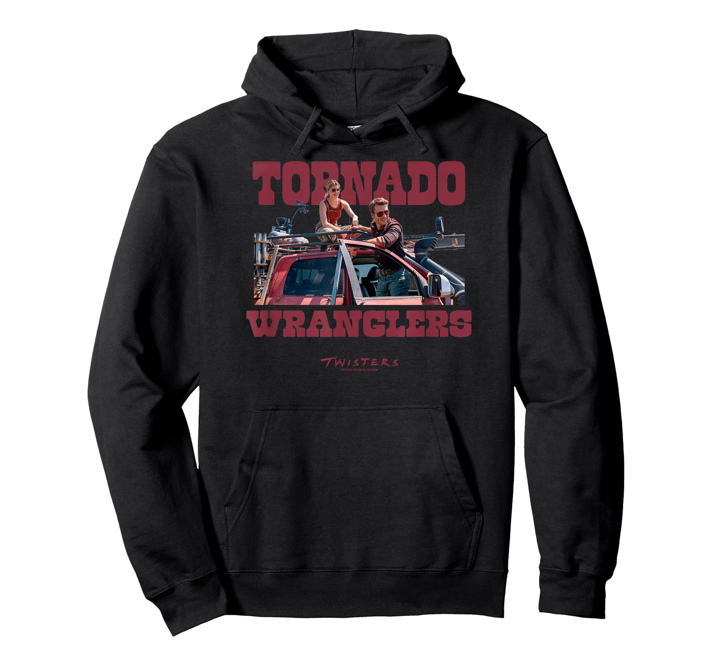 Twisters T-Shirt Tyler & Kate - Unisex-Adults & Kids - Black - Short Sleeve - Classic Fit - Crew Neck - Letter Print - Weather Theme - Twisters Movie T-Shirt
