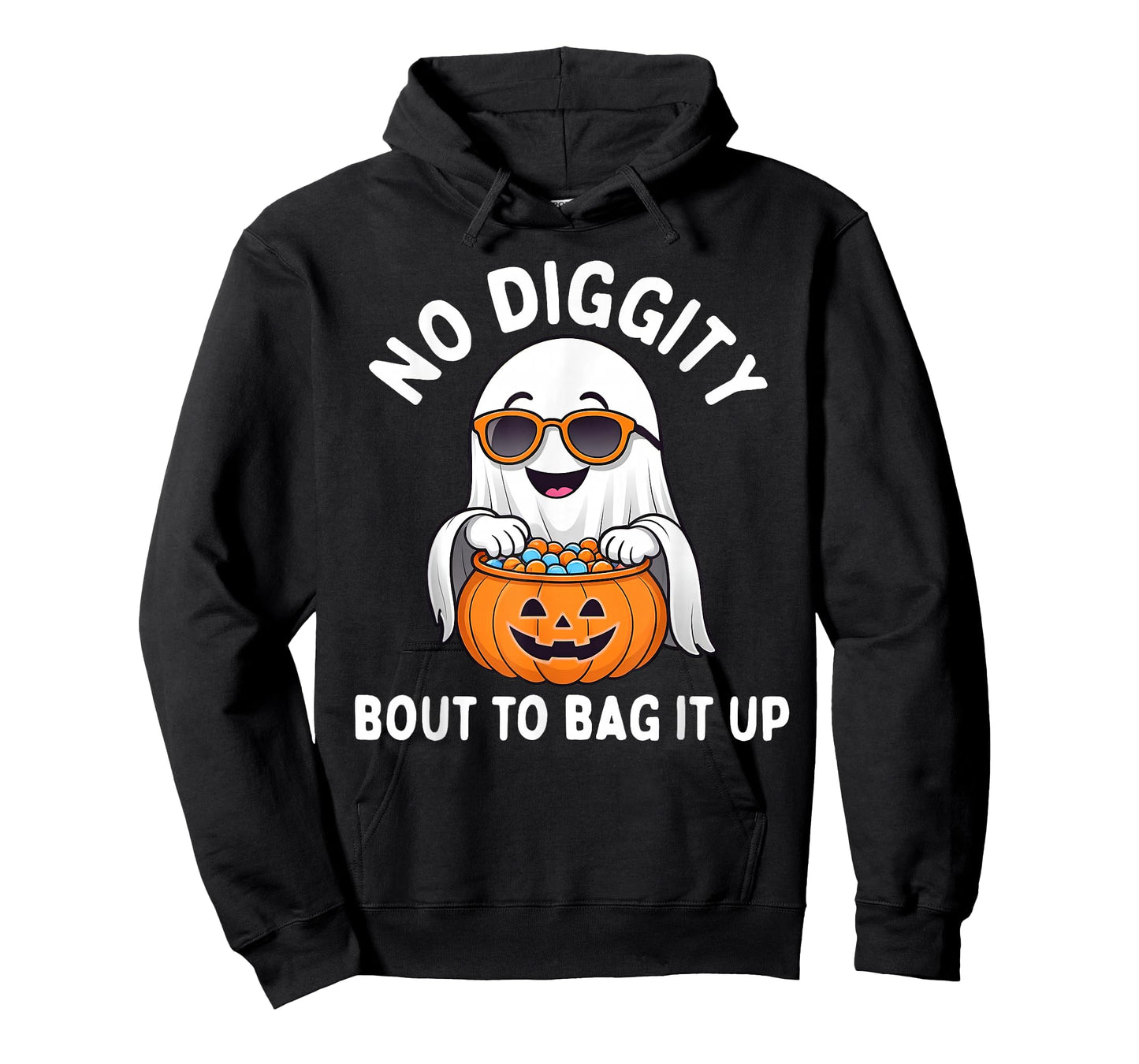 Halloween Ghost No Diggity Bout to Bag it Up Toddler Boys T-Shirt