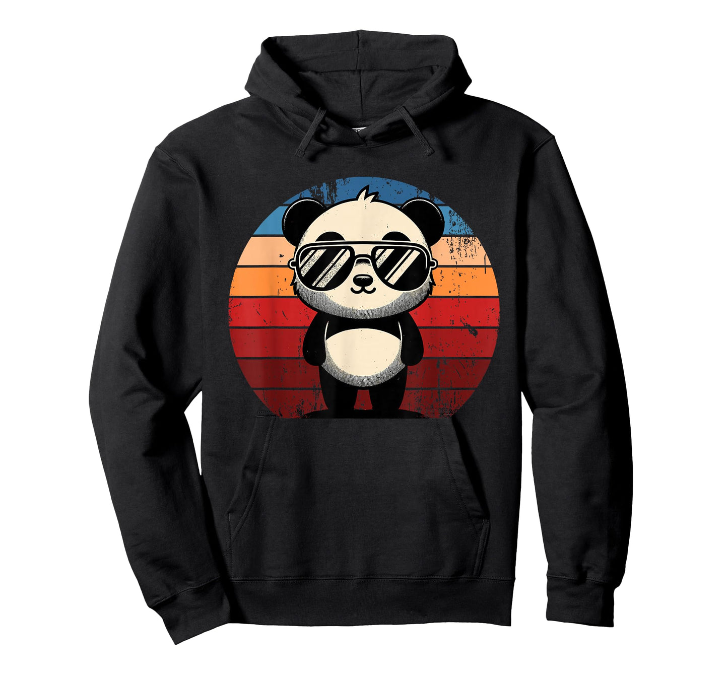 Retro Panda in Sunglasses BBQ Pool Party Funny Panda T-Shirt
