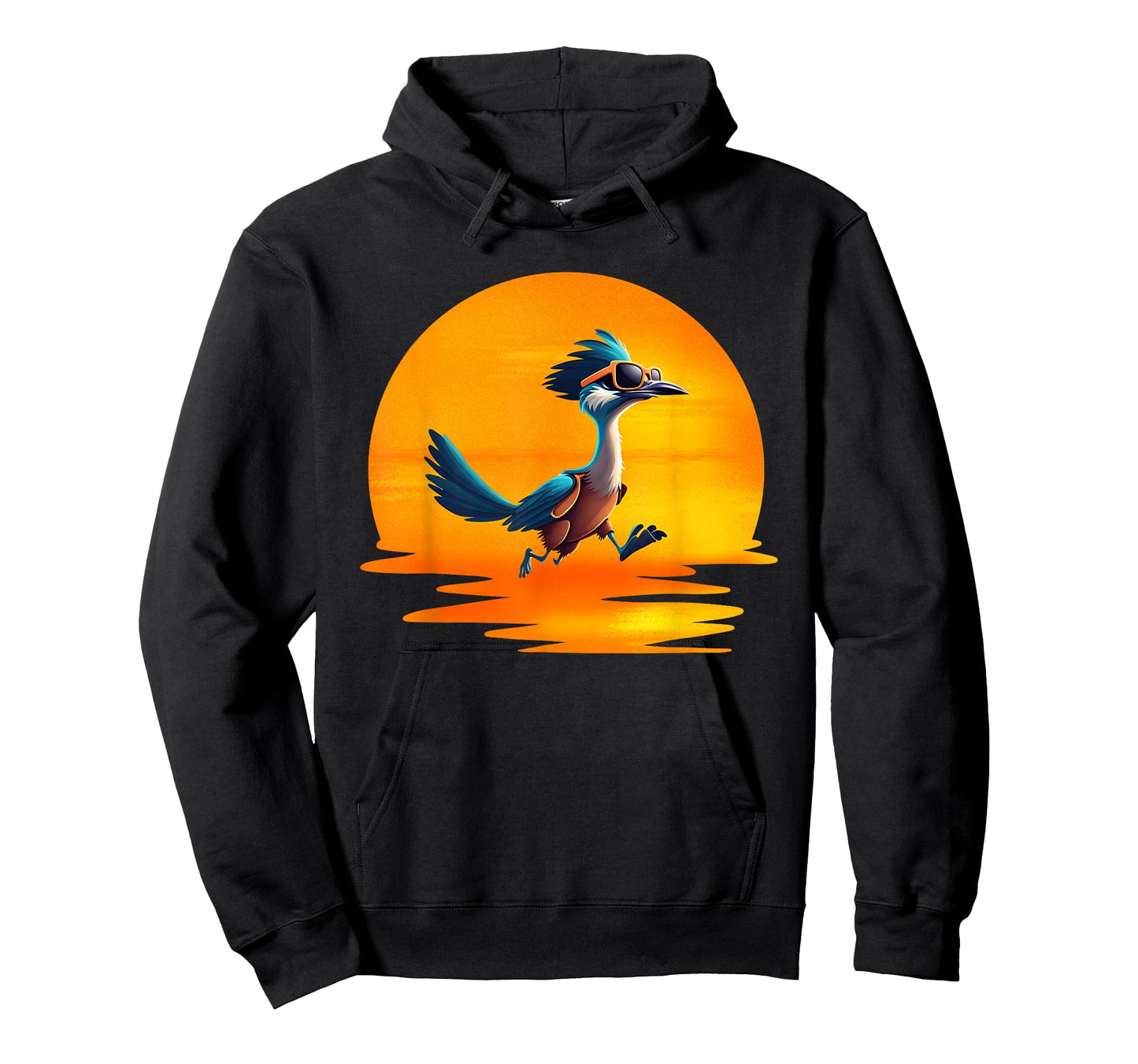 Roadrunner Sunset Fast Bird Running The Roads Sunglasses T-Shirt