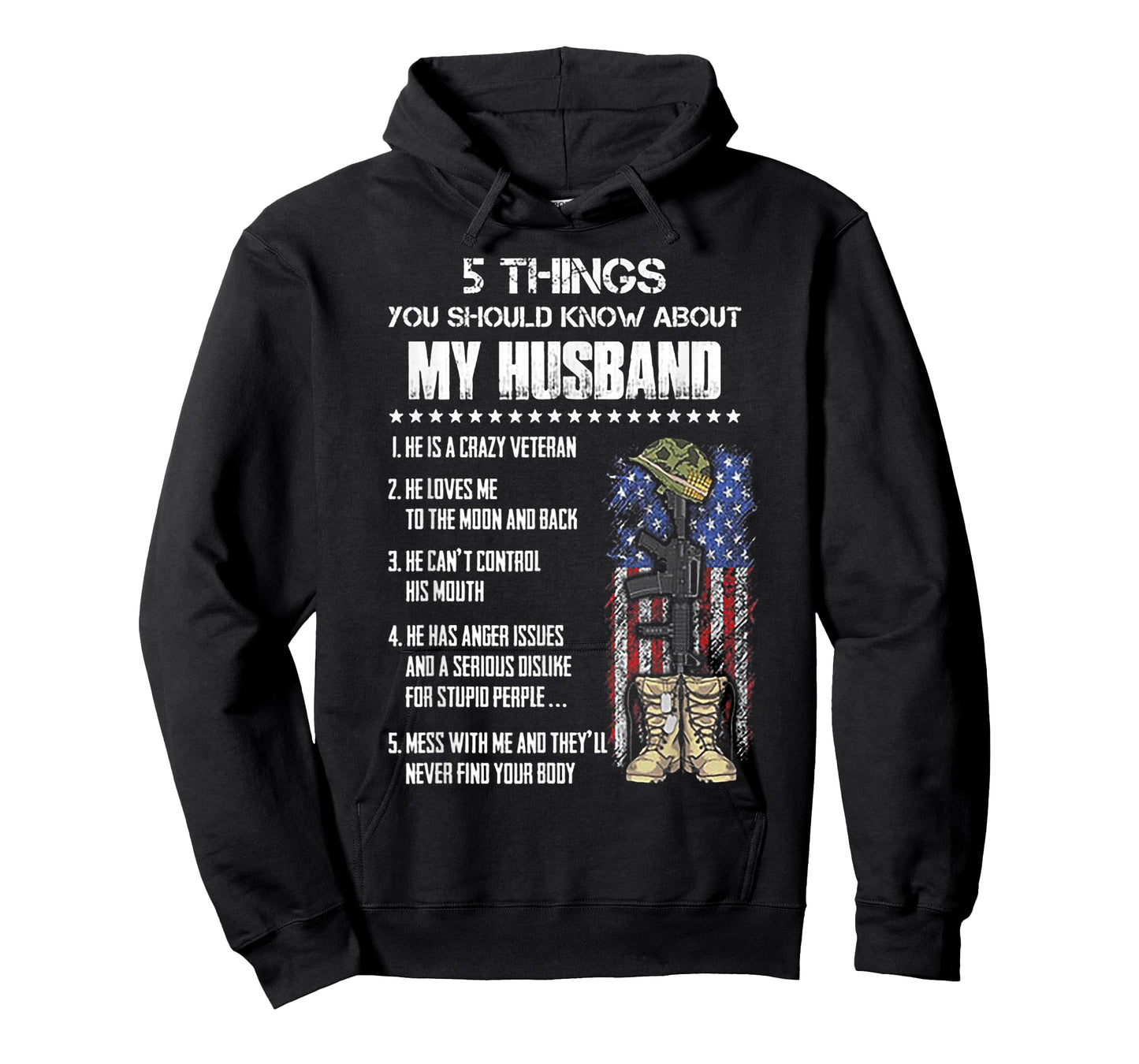 Veteran 5 Things You Should Know About My Husband T-Shirt