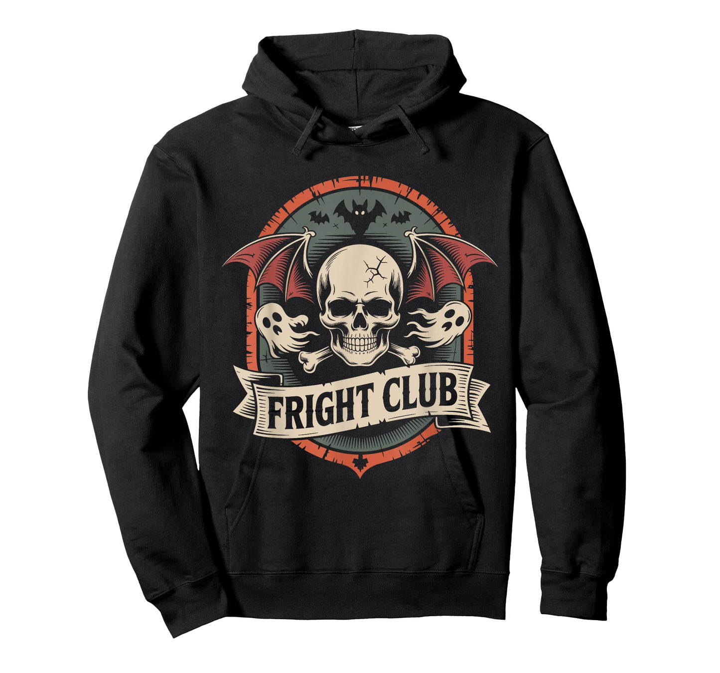 Fright Club Funny Spooky Halloween Skull Outfit T-Shirt