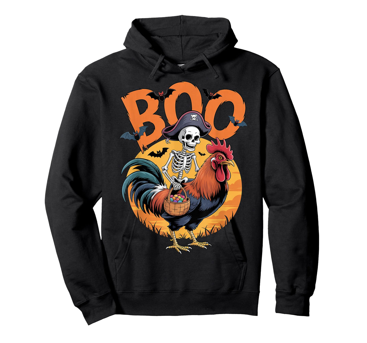 Spooky Rooster Costume on Boo Rooster Halloween T-Shirt