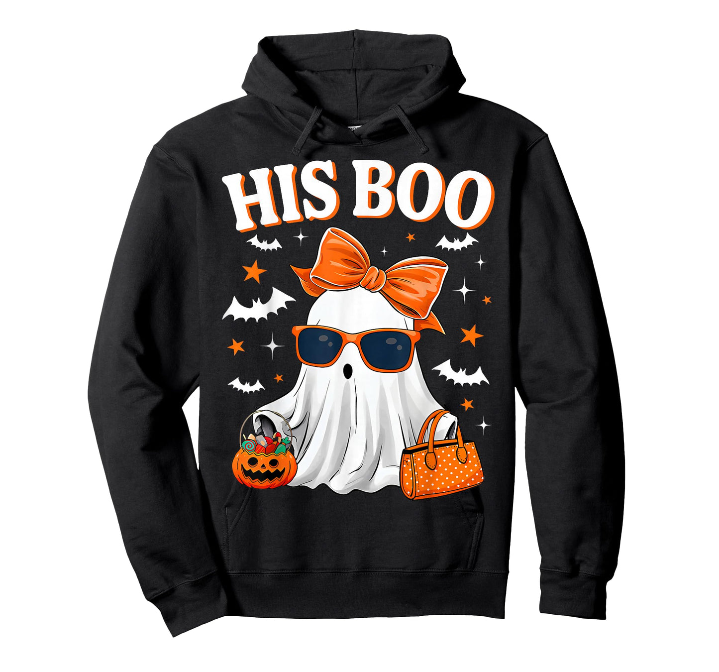 Her Boo & His Boo Funny Matching Halloween Couples T-Shirt