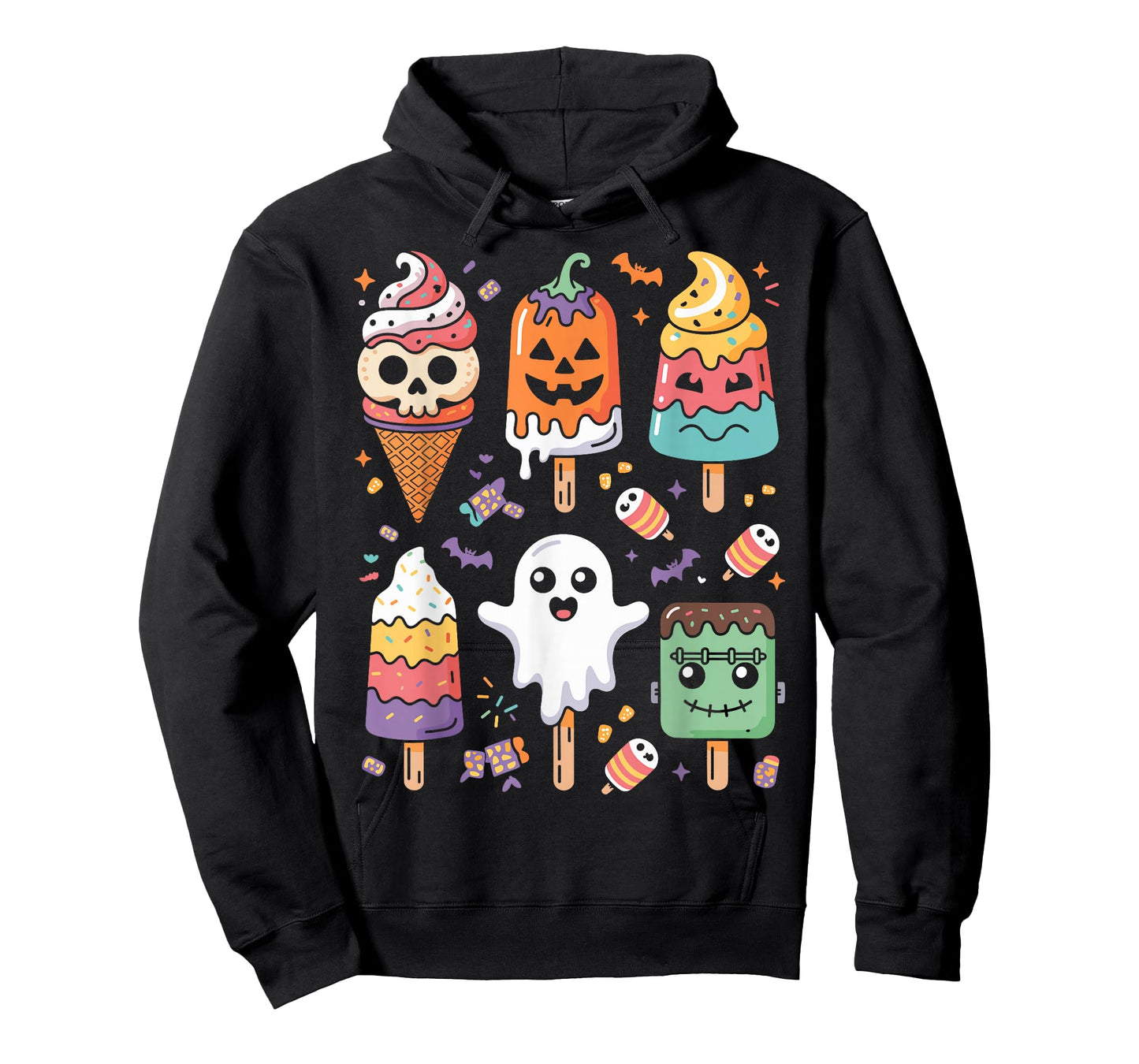 Horror Movies Summer Popsicle Halloween Ice Cream Summerween T-Shirt
