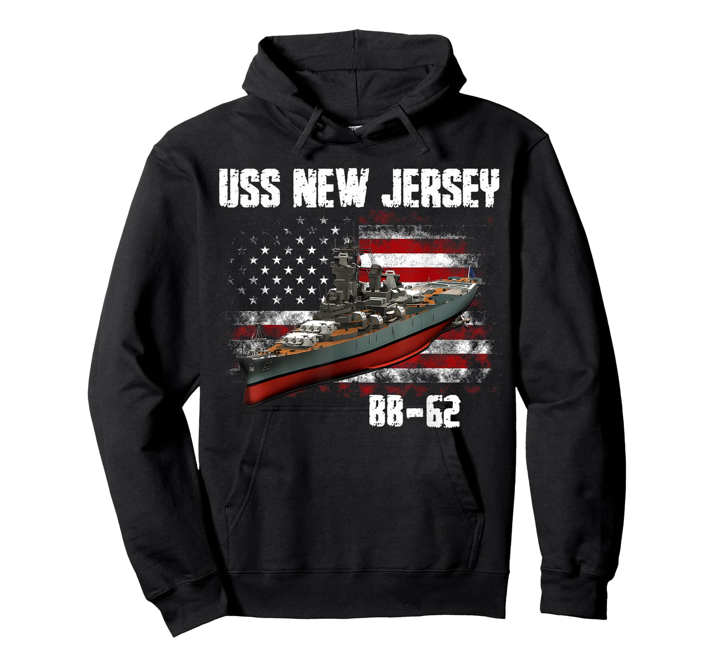 WW2 American Battleship USS New Jersey BB-62 Warship Veteran T-Shirt