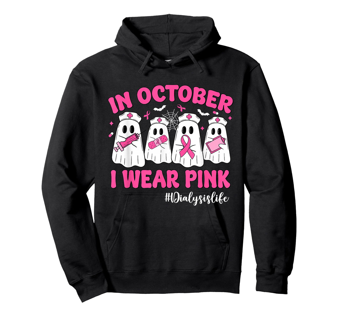 in October I Wear Pink Dialysis Life Breast Cancer Nurse T-Shirt