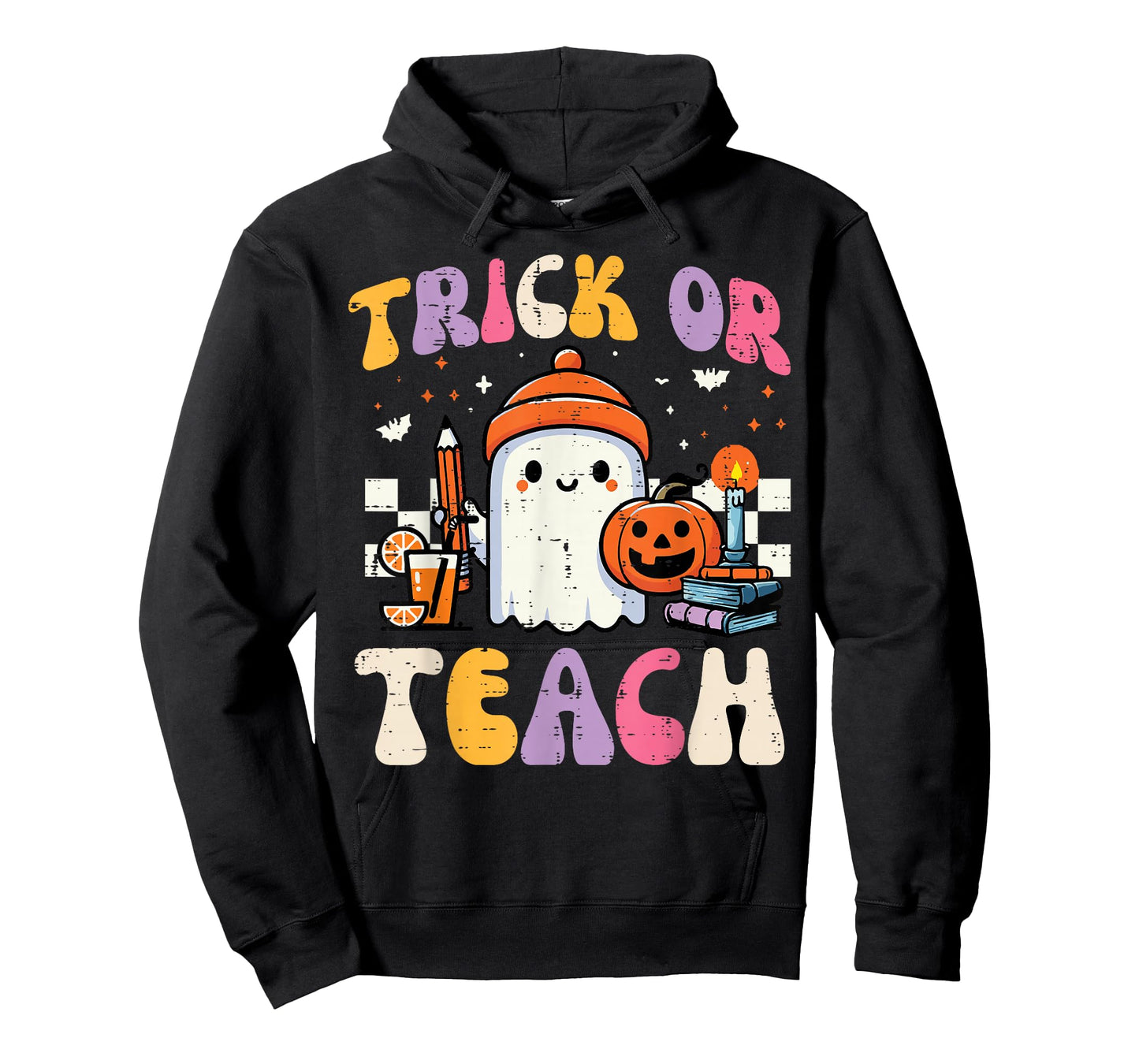 Trick Or Teach Ghost Teacher School Halloween Men Women T-Shirt