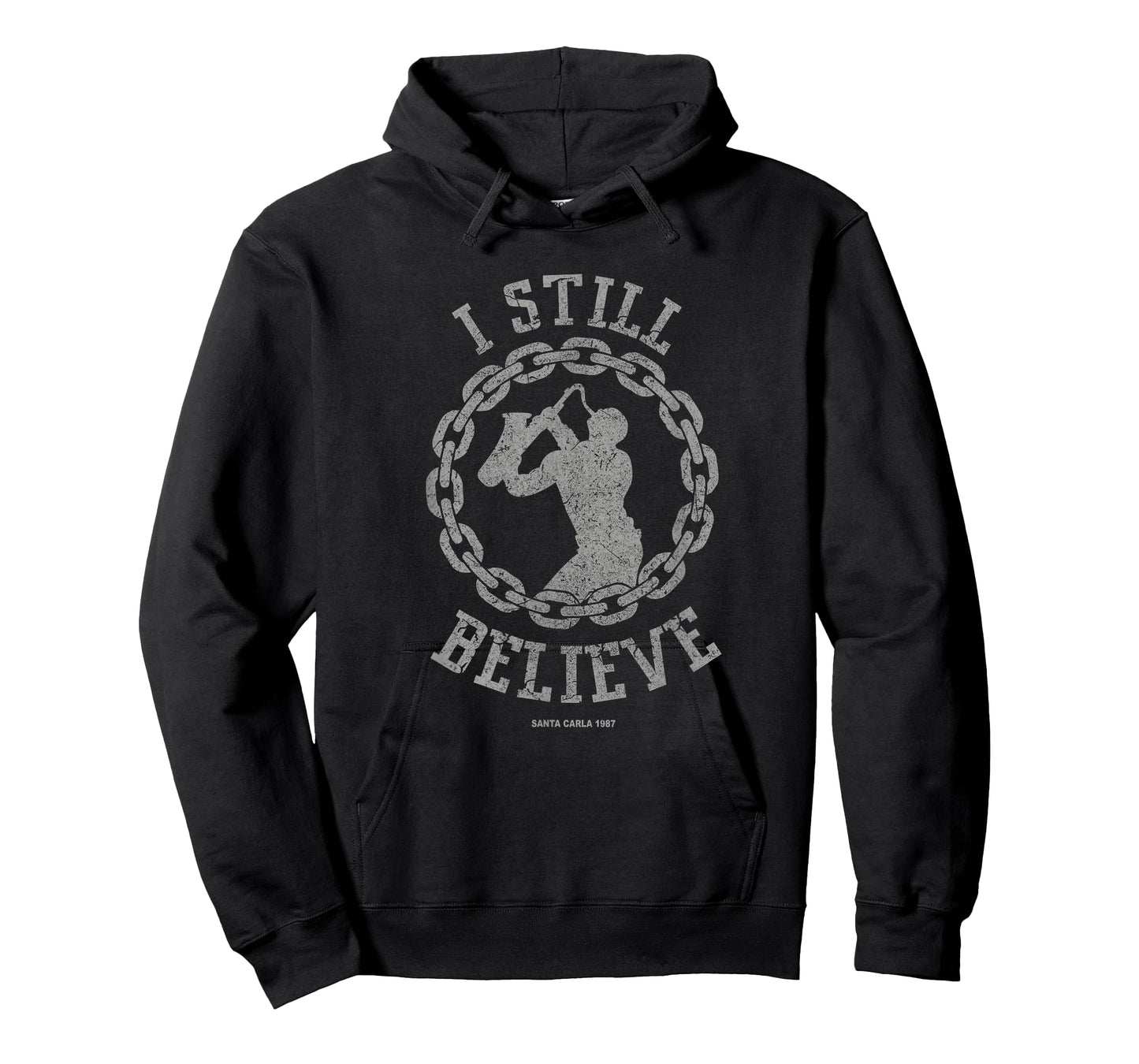 I Still Believe Muscle Saxophone, Big Chain Silhouette T-Shirt