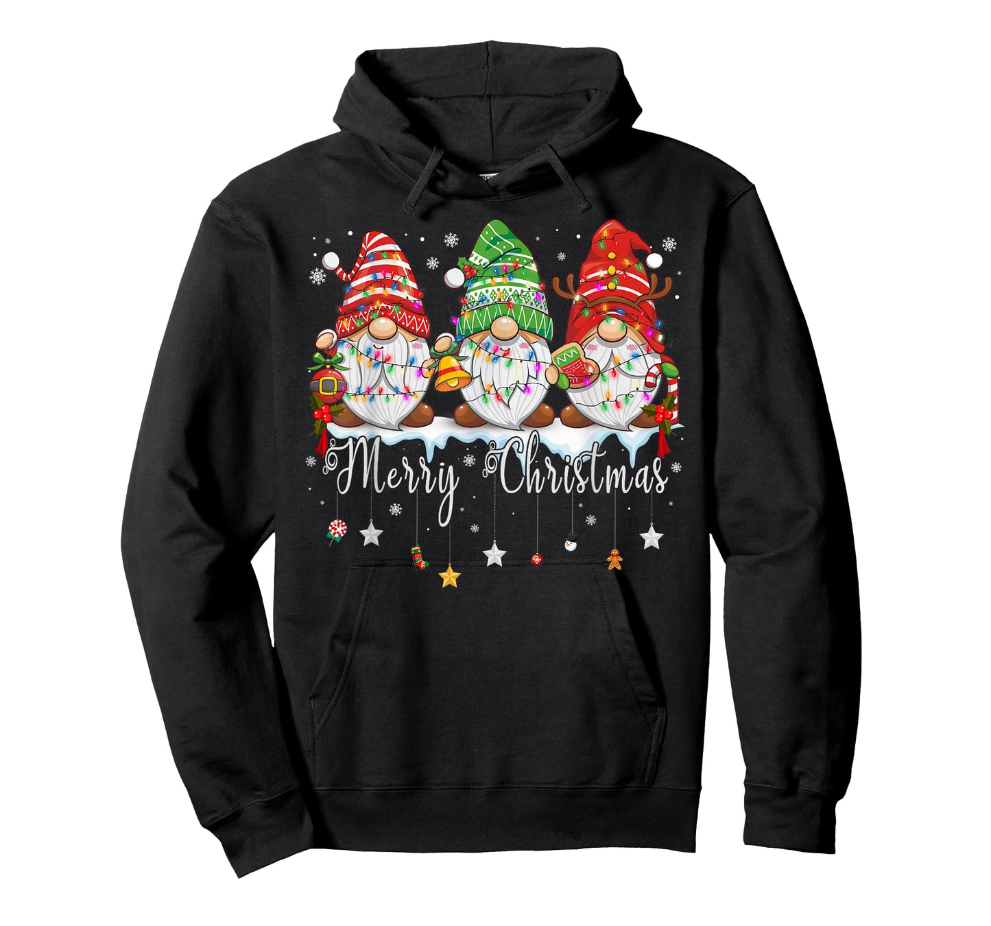 Cute Gnomes Merry Christmas Light Family Gnome Xmas Matching T-Shirt