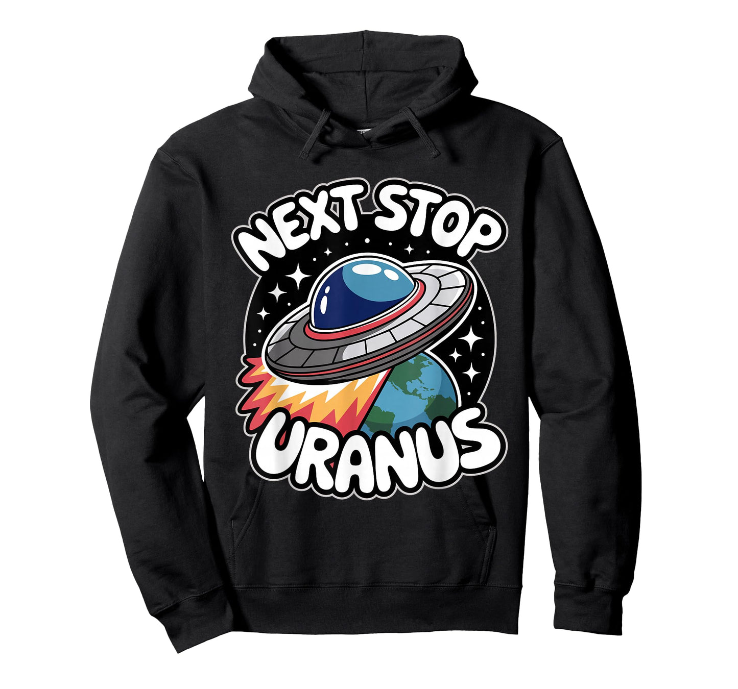 Next Stop Uranus Planet Alien UFO Space Lover Funny T-Shirt