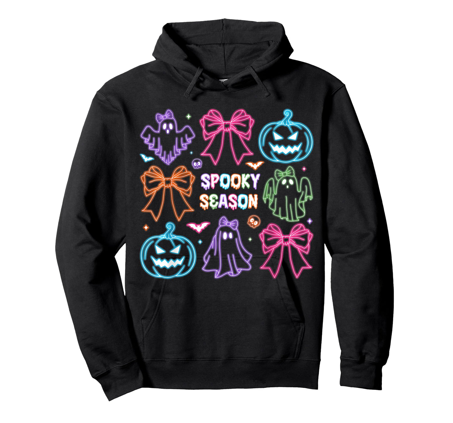 Spooky Season Cute Ghost Neon Halloween Neon Lights Costume T-Shirt