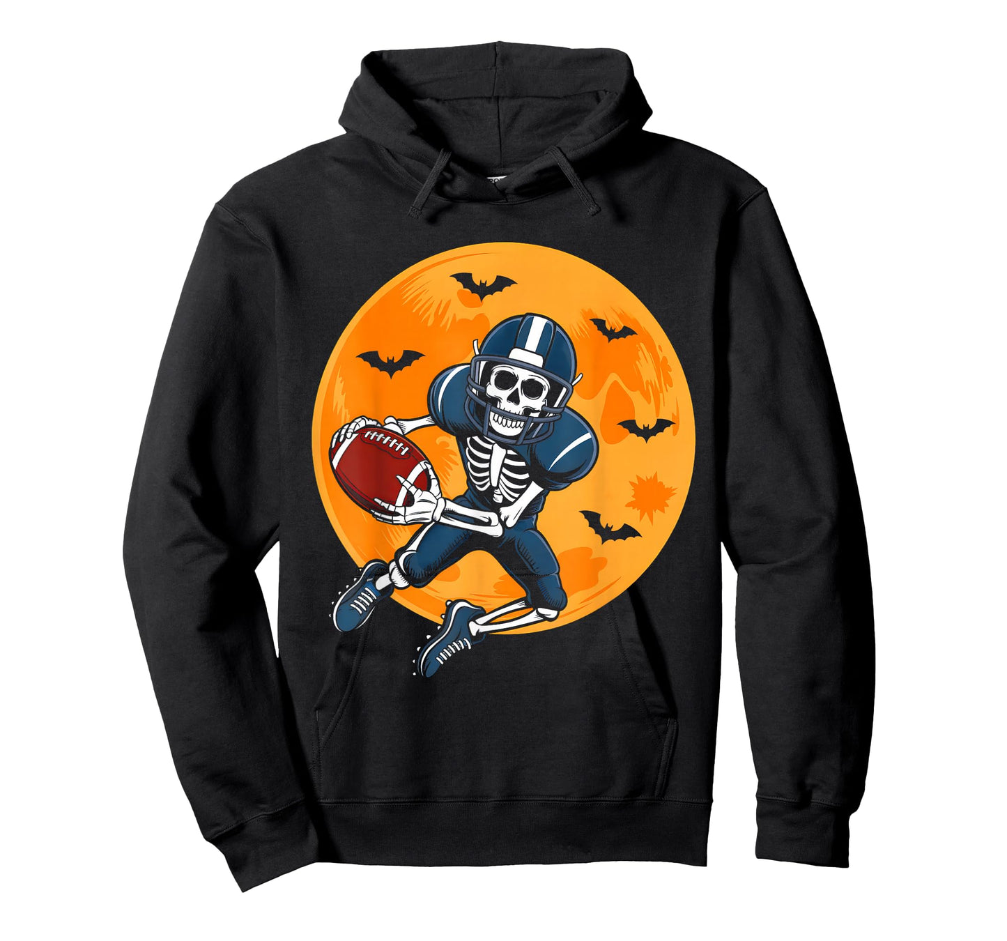 Skeleton Playing Football Halloween Costume Boys Men Kids T-Shirt