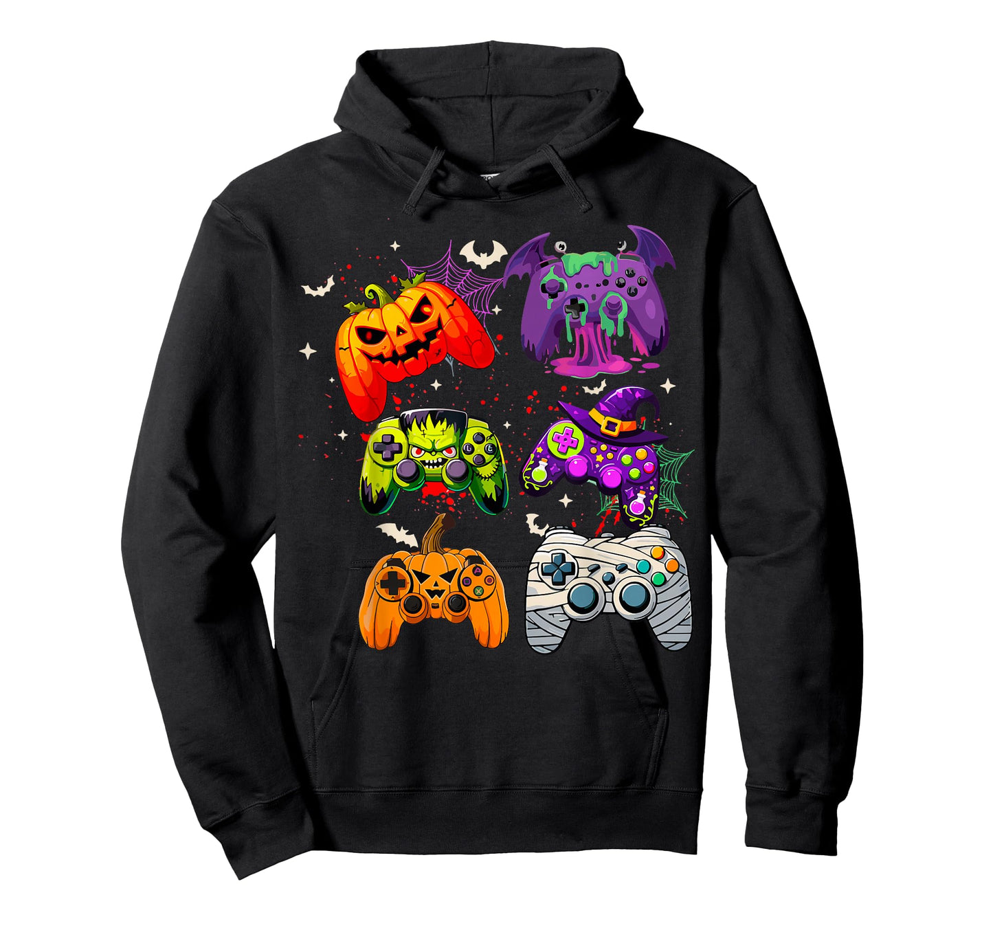 Halloween Skeleton Zombie Gaming Controllers Mummy Boys Kids T-Shirt