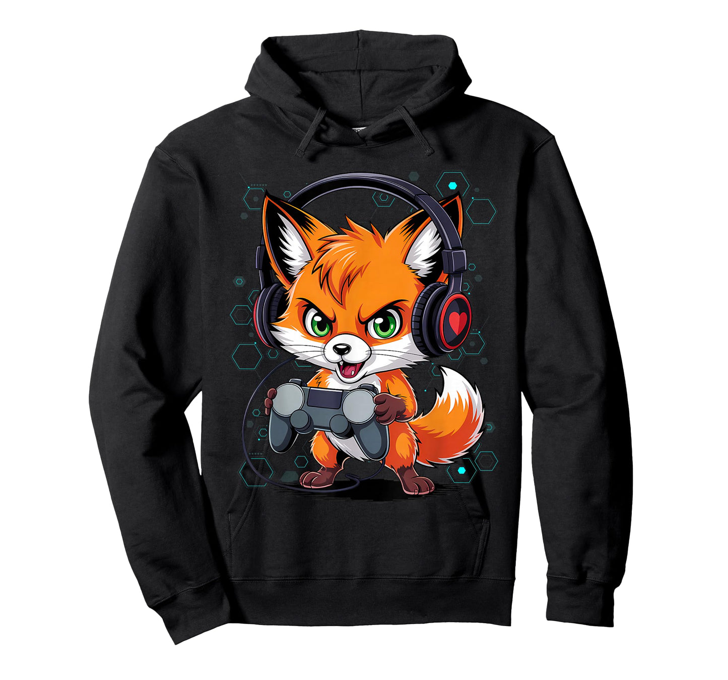 Funny Red Fox Gamer Video Games Boys Girls Kids T-Shirt