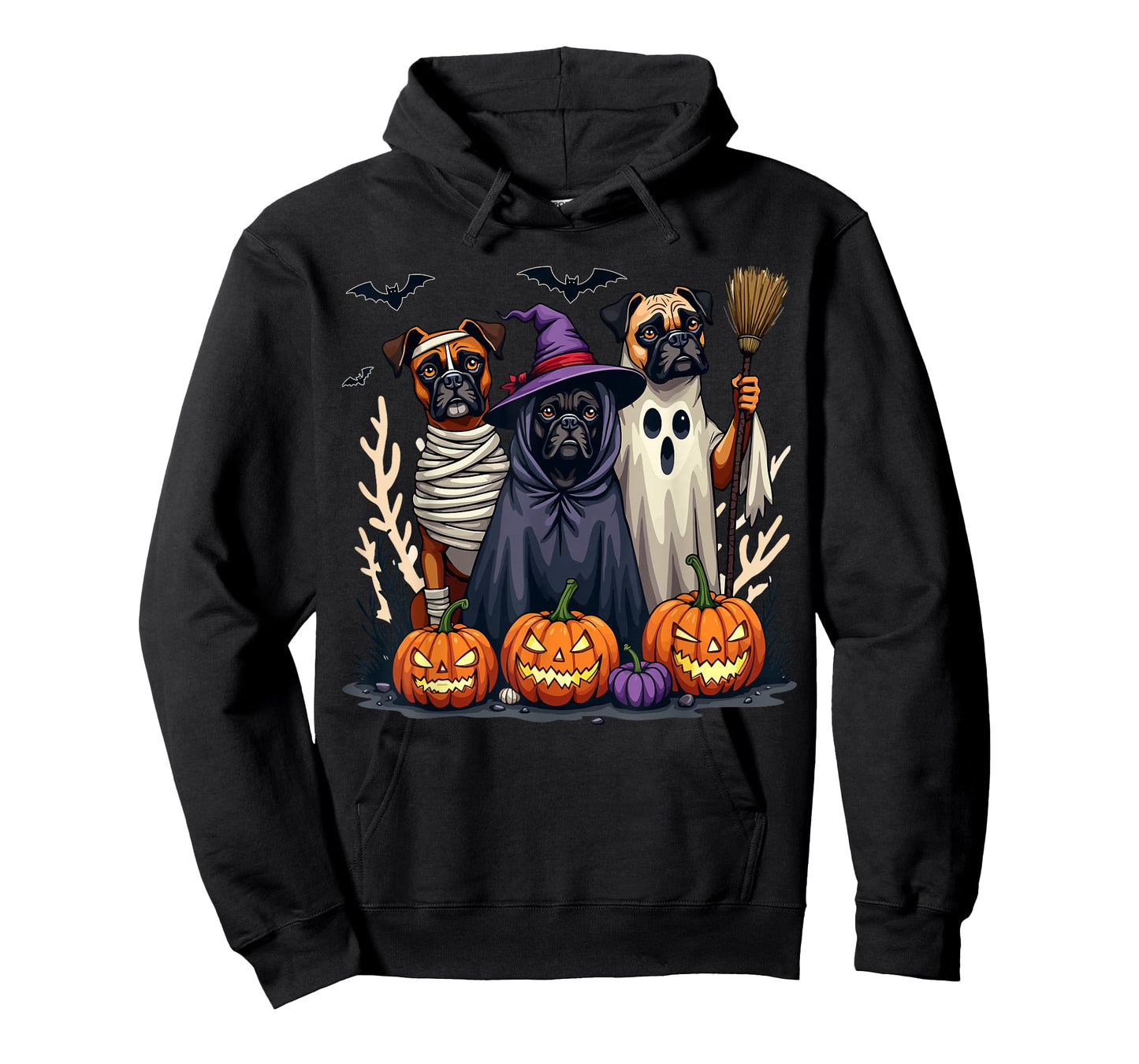 Boxer Halloween Costume Cute Spooky Dog Lover Men Women Kids T-Shirt