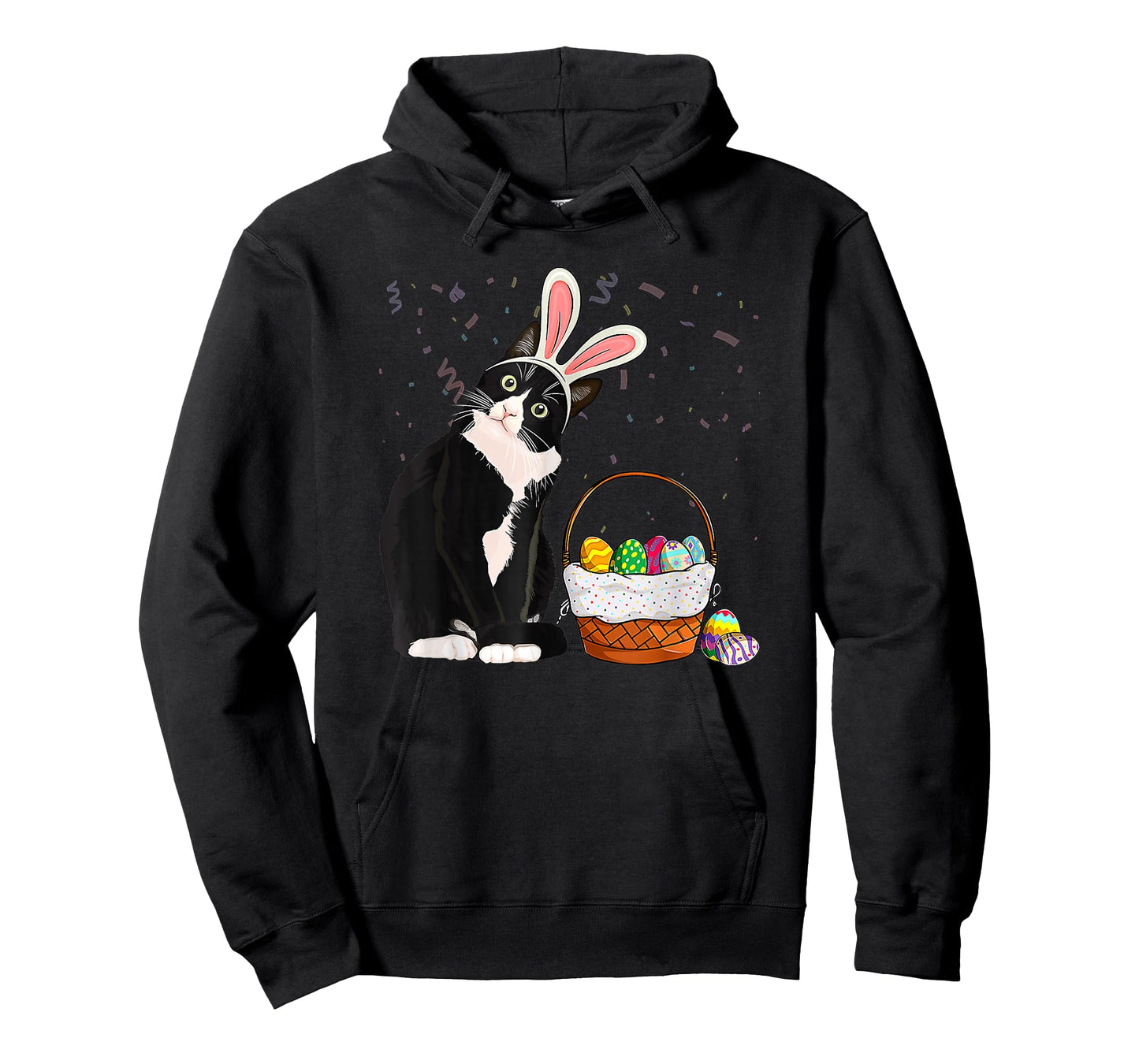 Easter Day Cat Bunny Ears Eggs Shirt Men Women Easter Rabbit T-Shirt