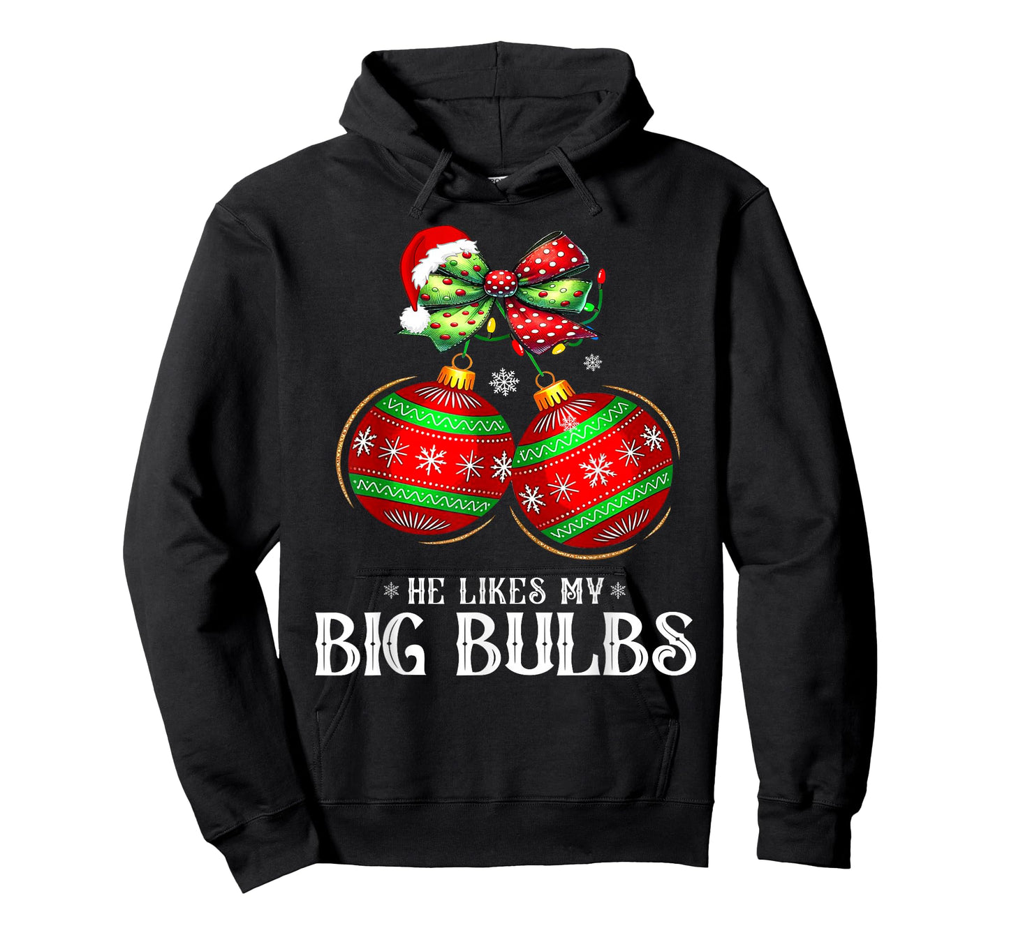 He Likes My Big Bulbs Couples Love Candy Christmas Pajamas T-Shirt