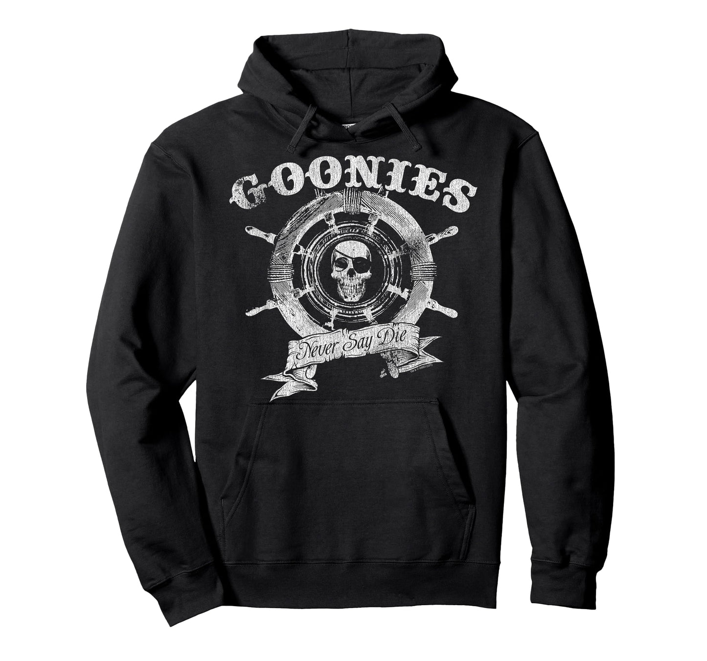 The Goonies Ship Wheel Never Say Die Vintage Movie T-Shirt