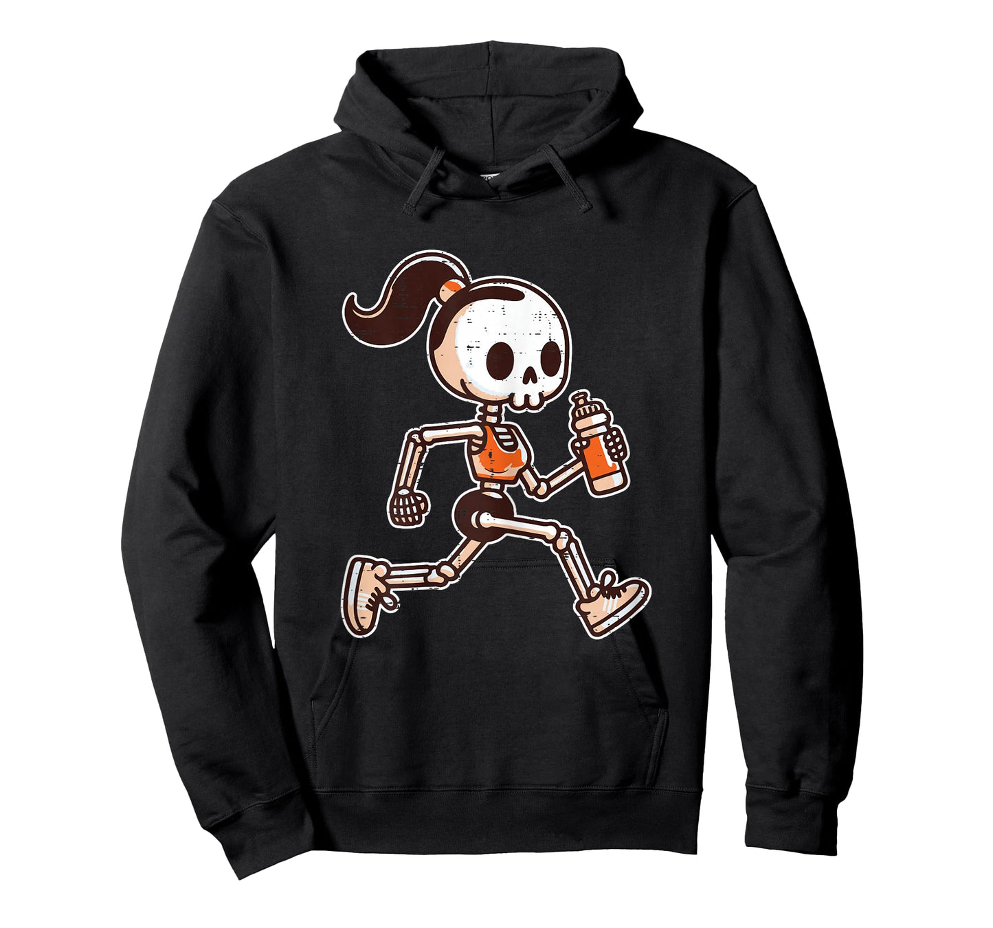Halloween Skeleton Girl Running Costume Women Girls Kids T-Shirt
