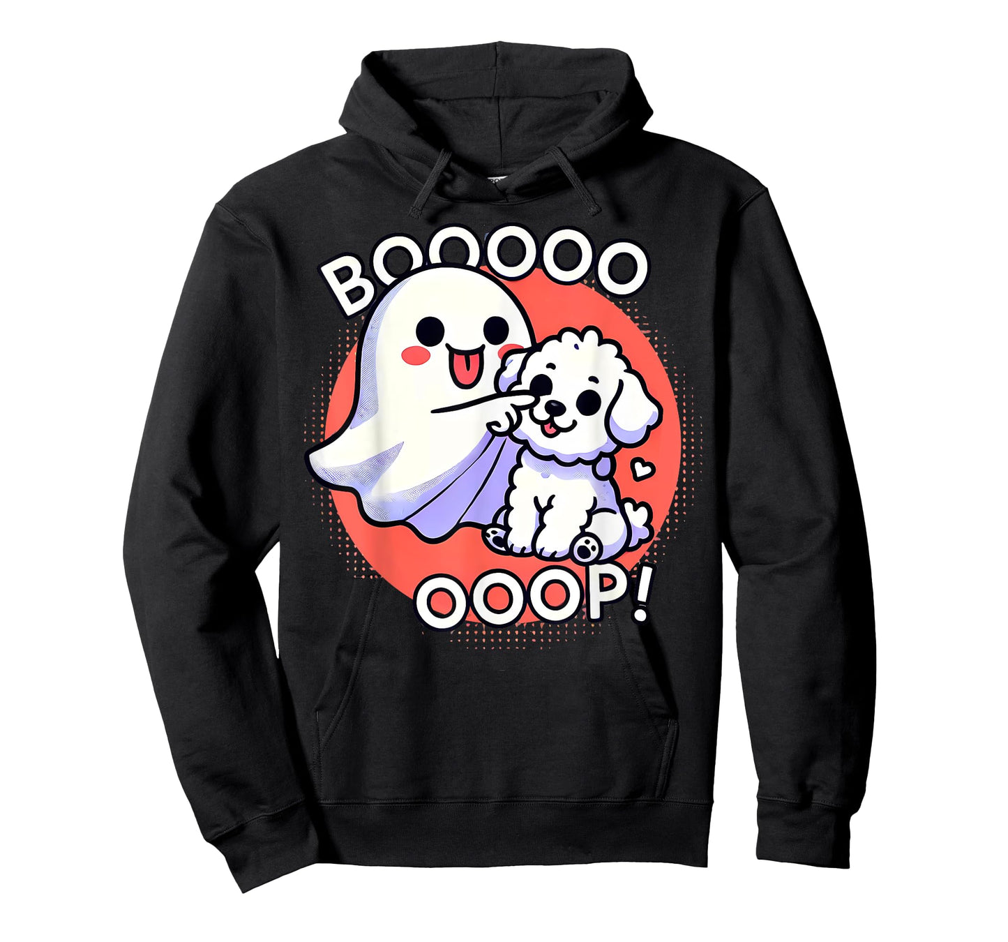 Funny Halloween Ghost Bichon Frise Dog Boop Puppy Humor Men Women Kids T-Shirt