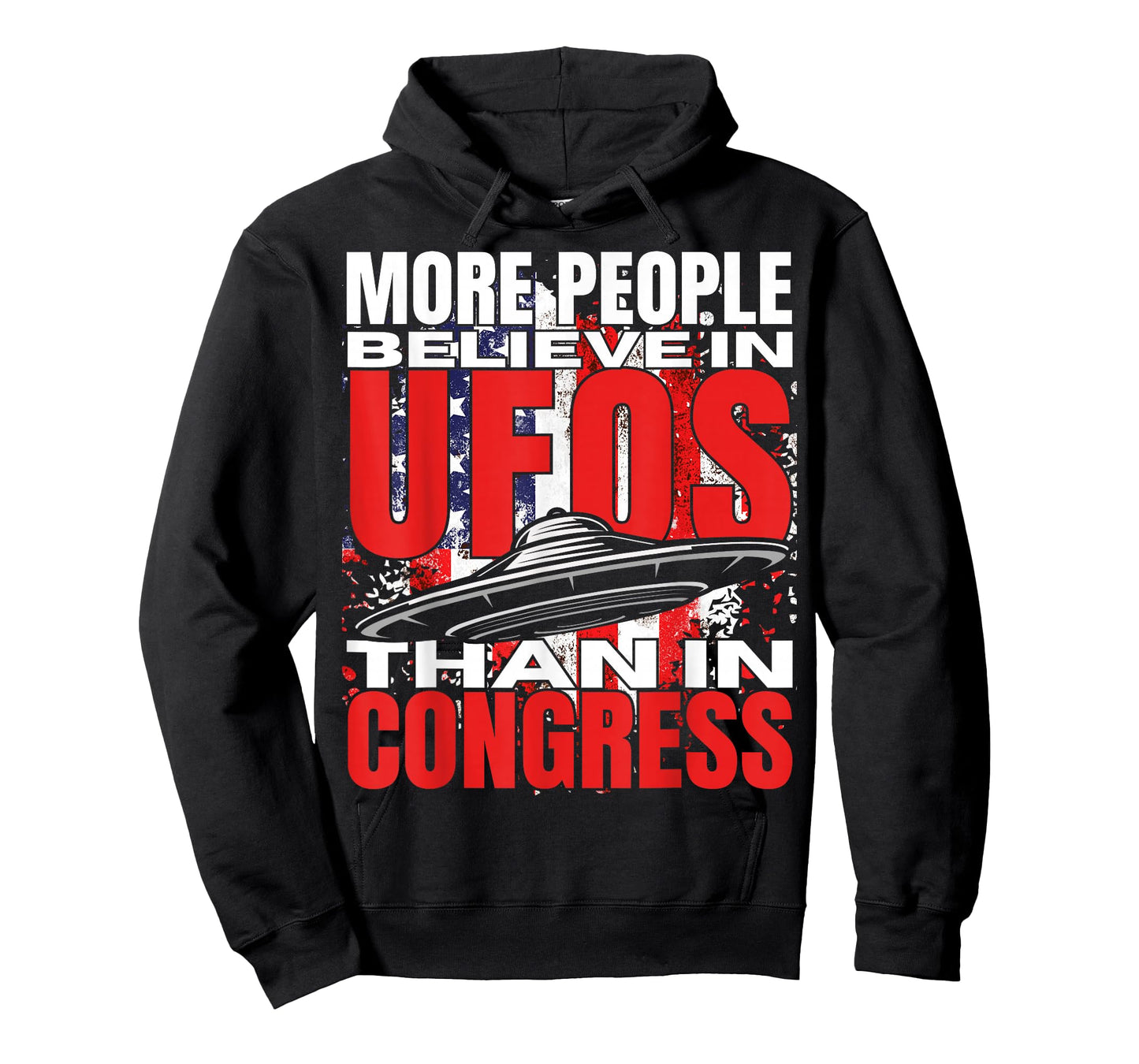 Funny American UAP People Believe in UFOS Than in Congress T-Shirt
