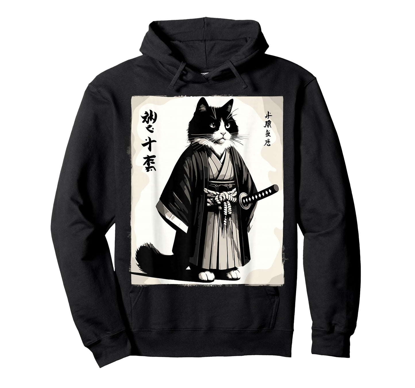 Samurai Cat Vintage Warrior Japanese Anime T-Shirt